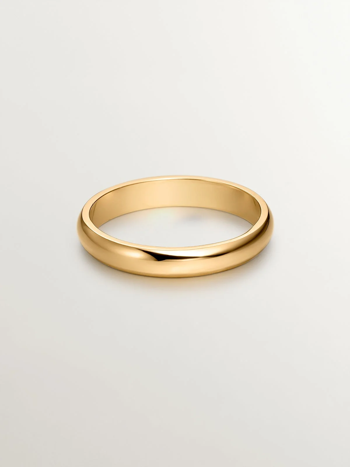 Alianza de oro amarillo de 18k de media caña 3,15mm - Image 3