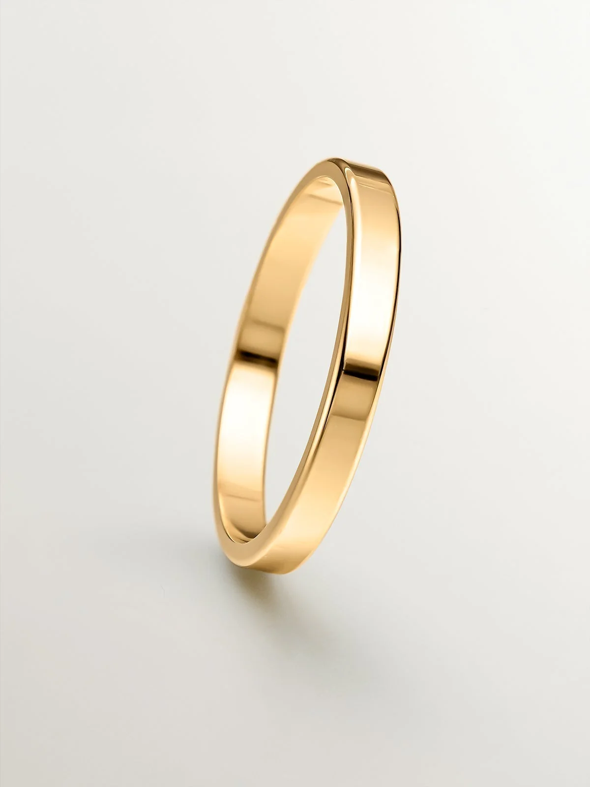 Alianza de oro amarillo de 18k plana de 2,40mm - Image 5