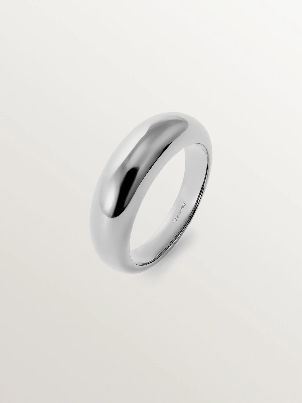Anillo abombado de plata 925