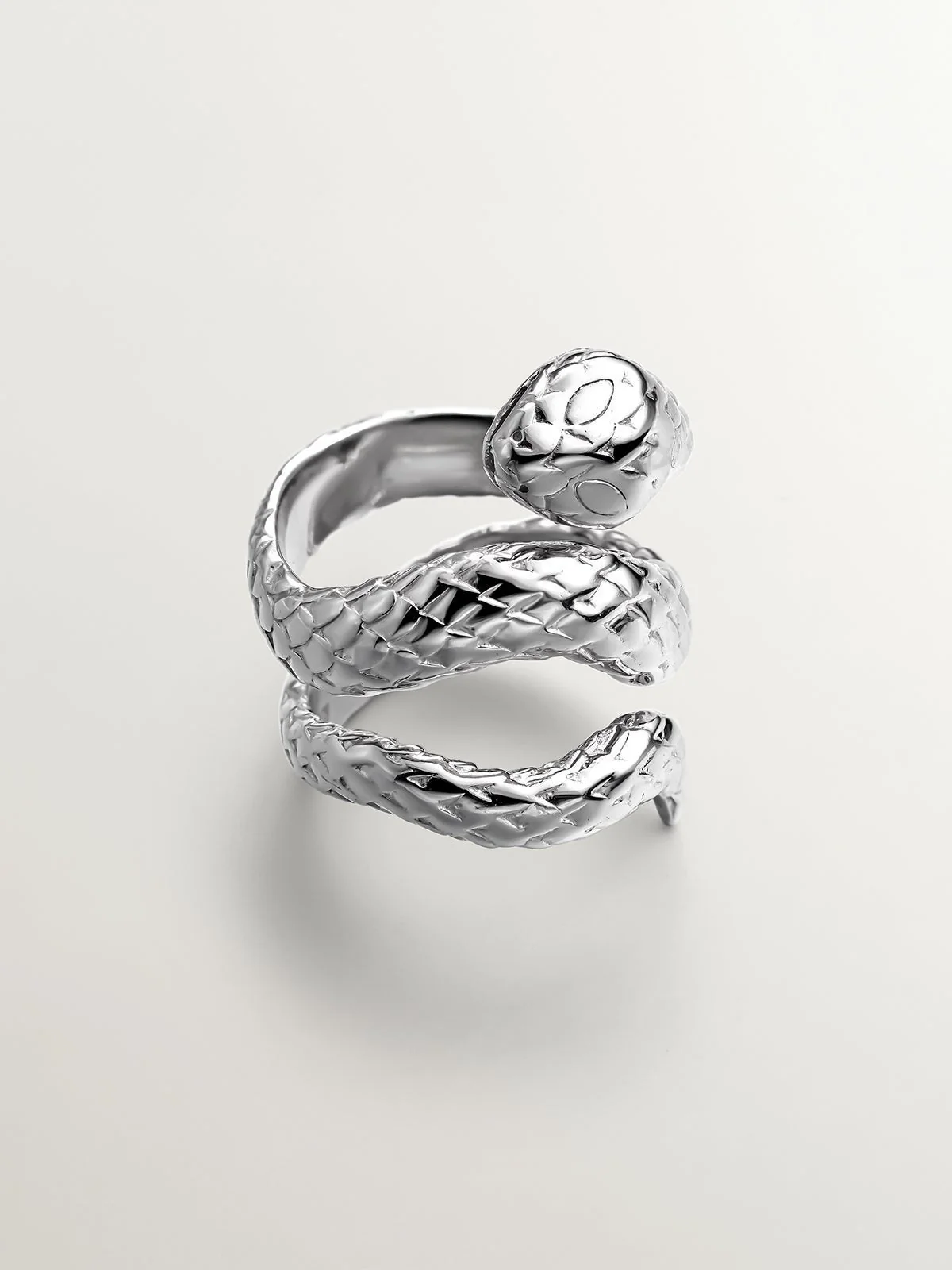 Anillo ancho de plata 925 con forma de serpiente - Image 3