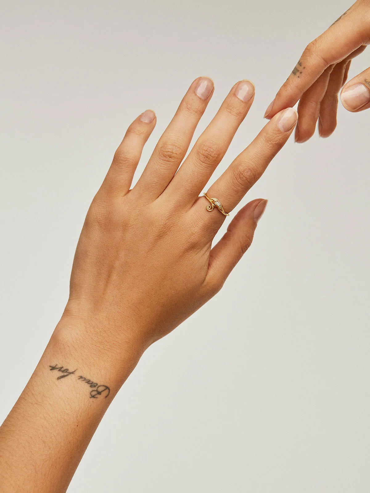 Anillo de oro amarillo de 18K con camaleón y diamantes - Image 2