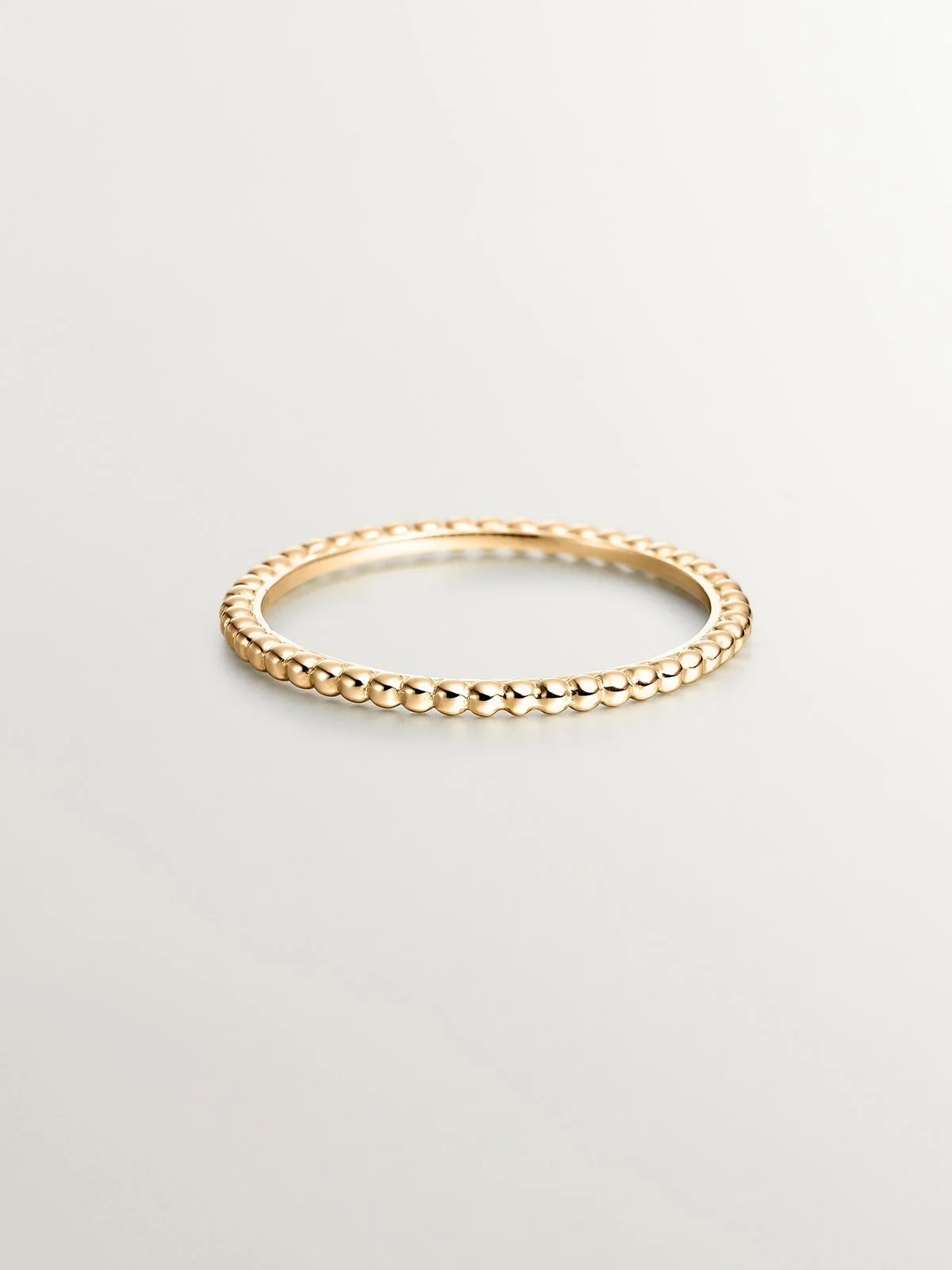 Anillo de oro amarillo de 9K con bolitas - Image 3
