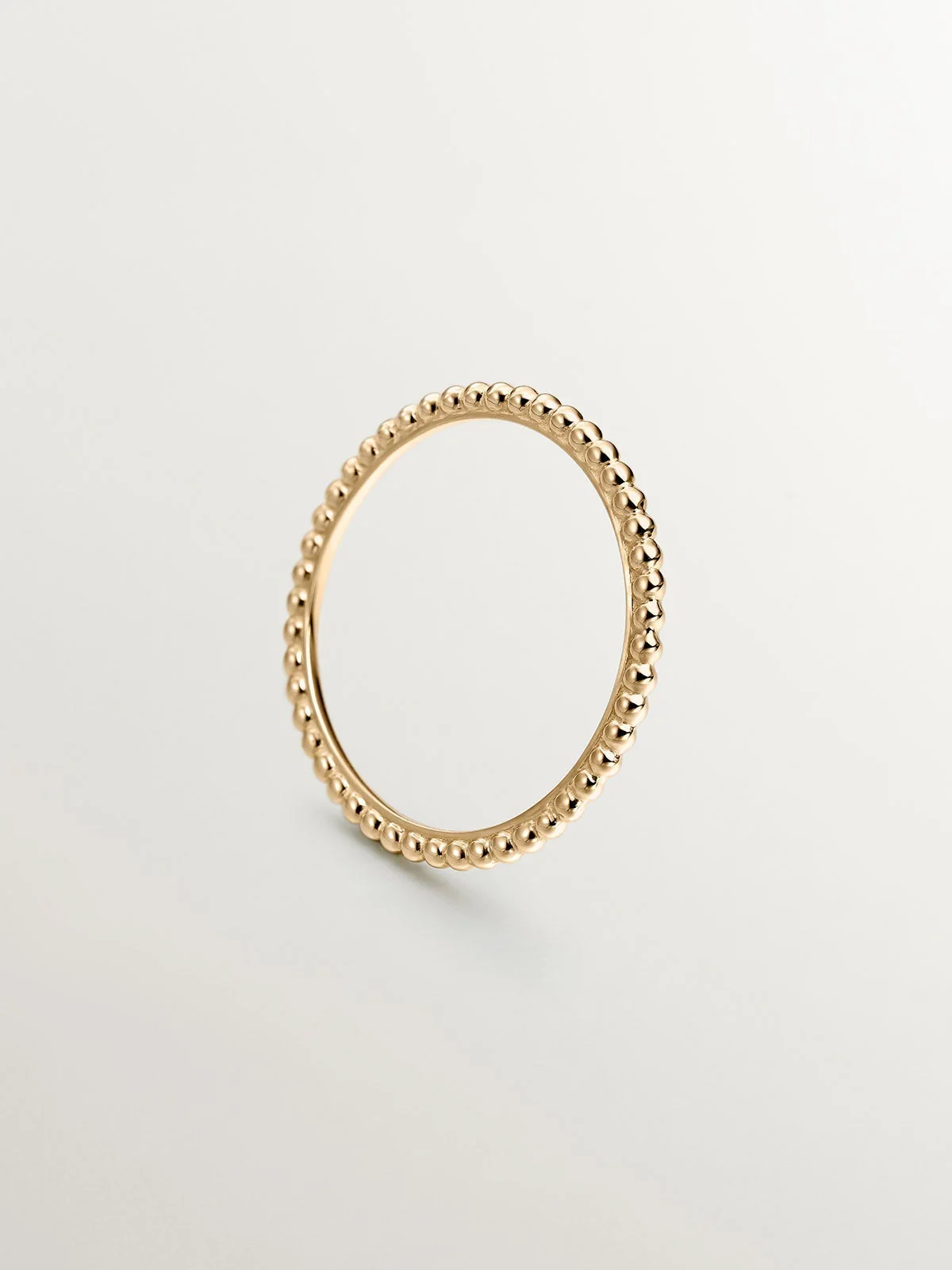 Anillo de oro amarillo de 9K con bolitas - Image 5