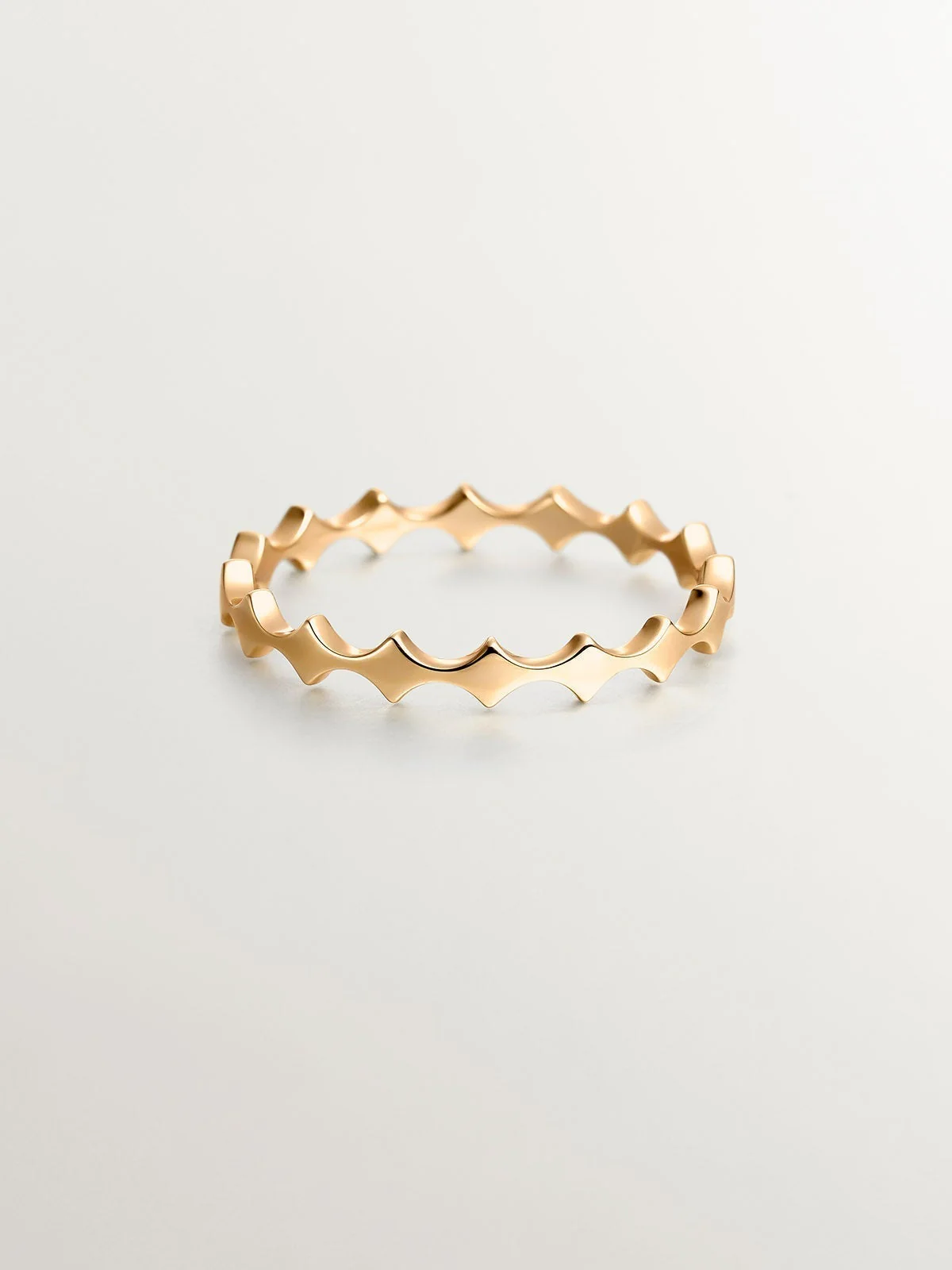 Anillo de oro amarillo de 9K con rombos - Image 3