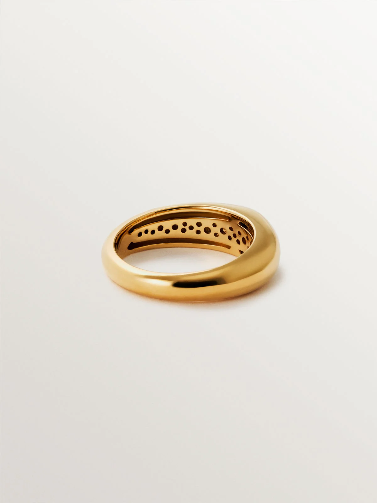 Anillo de plata 925 bañada en oro amarillo de 18K con topacio blanco - Image 5