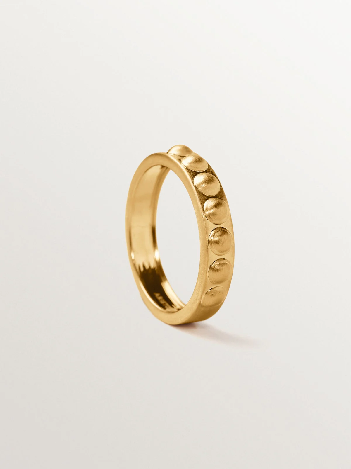 Anillo de plata 925 bañada en oro amarillo de 18K y motivos de esferas - Image 6