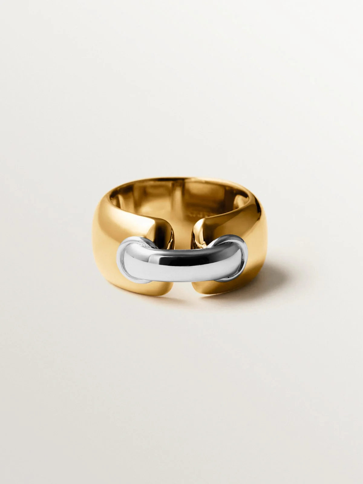 Anillo de plata 925 bañada en rodio y oro amarillo de 18K - Image 3