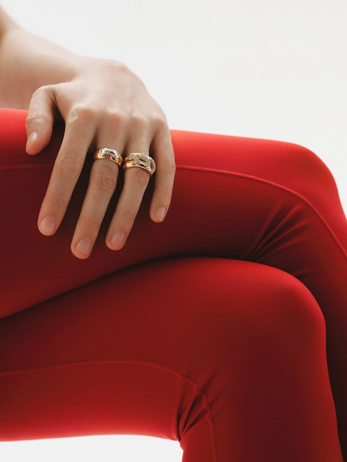 Anillo de plata 925 bañada en rodio y oro amarillo de 18K - Image 6