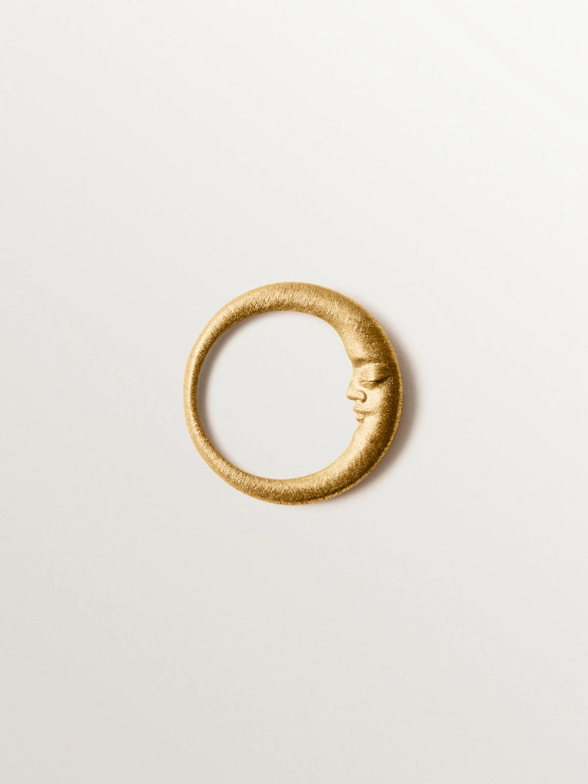 Anillo de plata 925 bañado en oro de 18K y forma de luna - Image 7