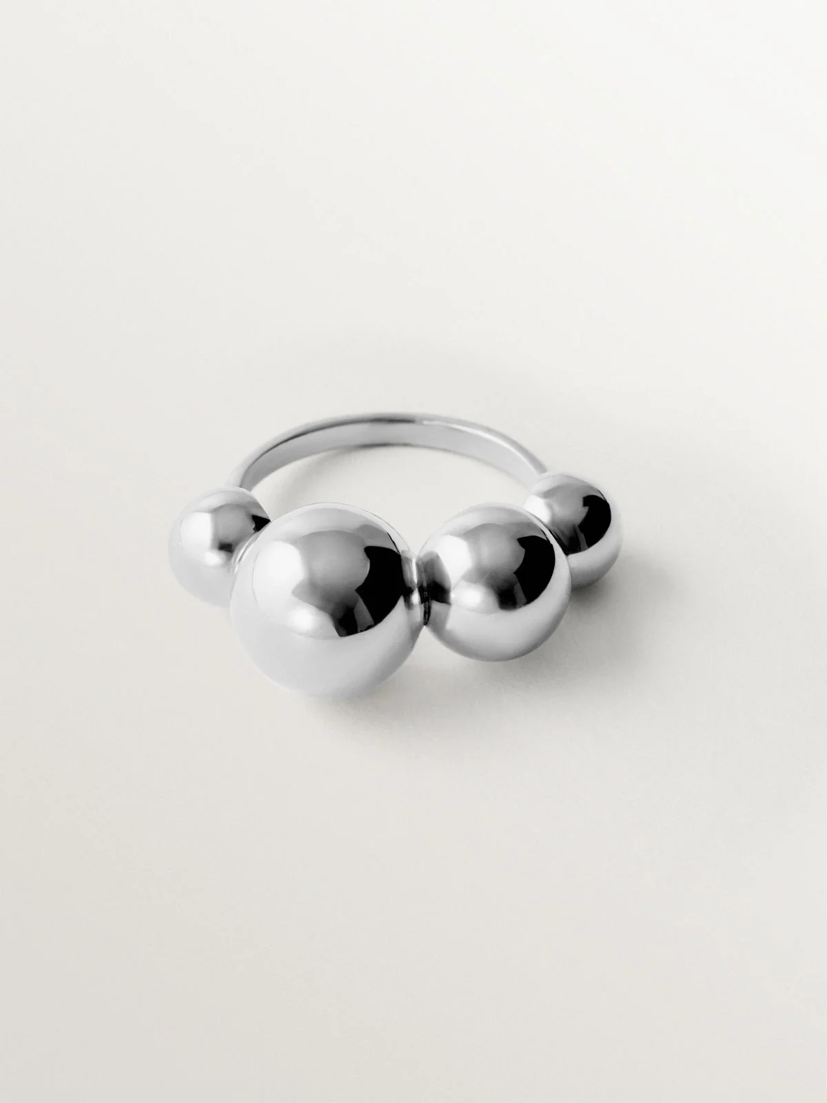 Anillo de plata 925 con esferas - Image 3