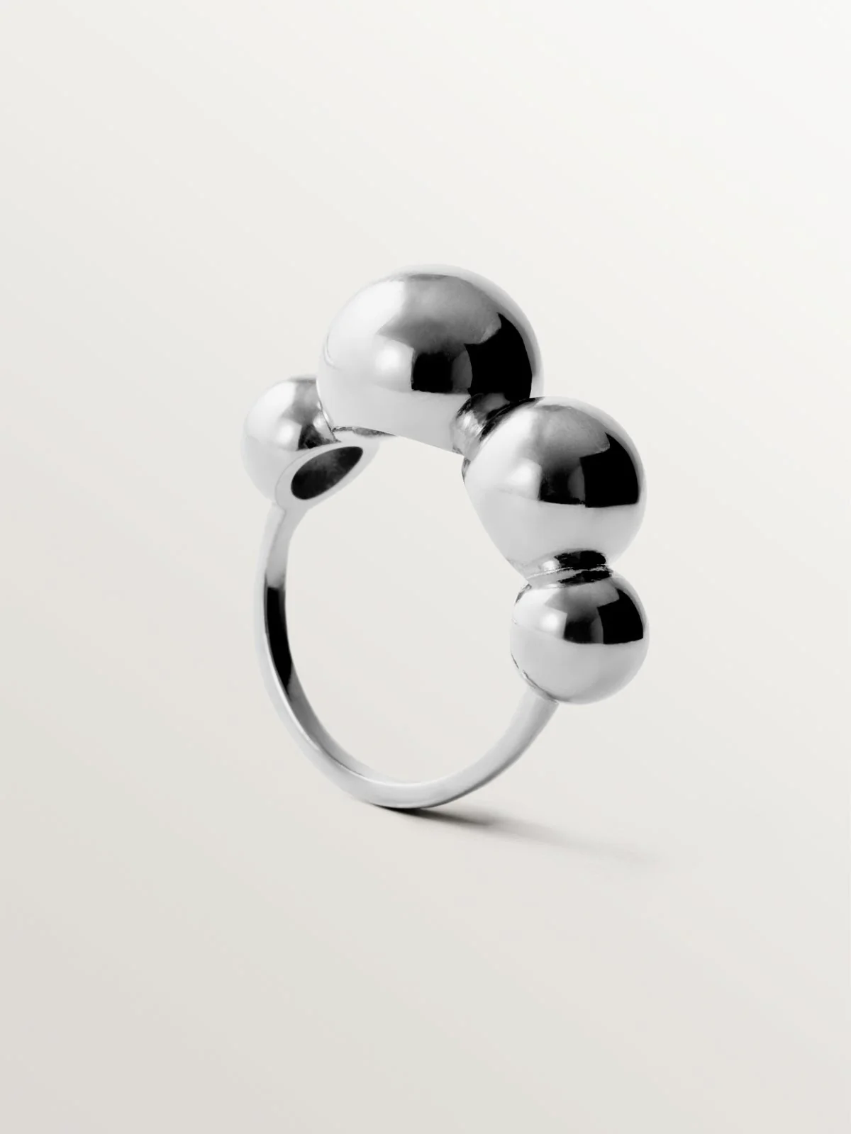 Anillo de plata 925 con esferas - Image 5