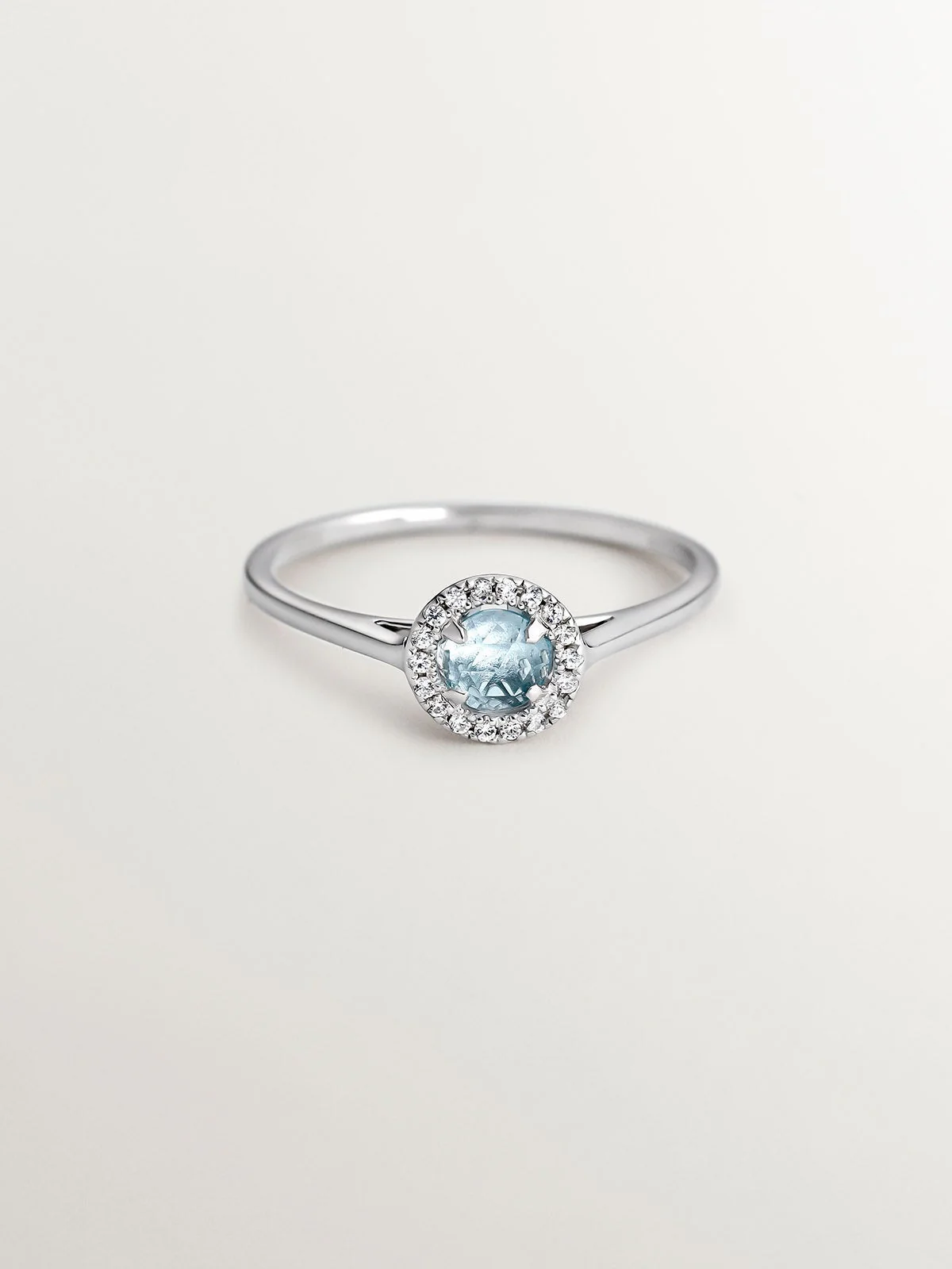 Anillo de plata 925 con topacio azul y zafiros blancos - Image 3