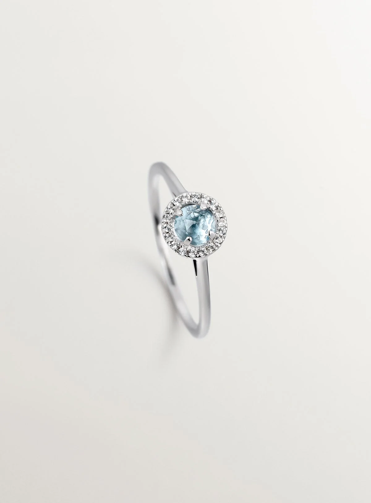 Anillo de plata 925 con topacio azul y zafiros blancos - Image 5