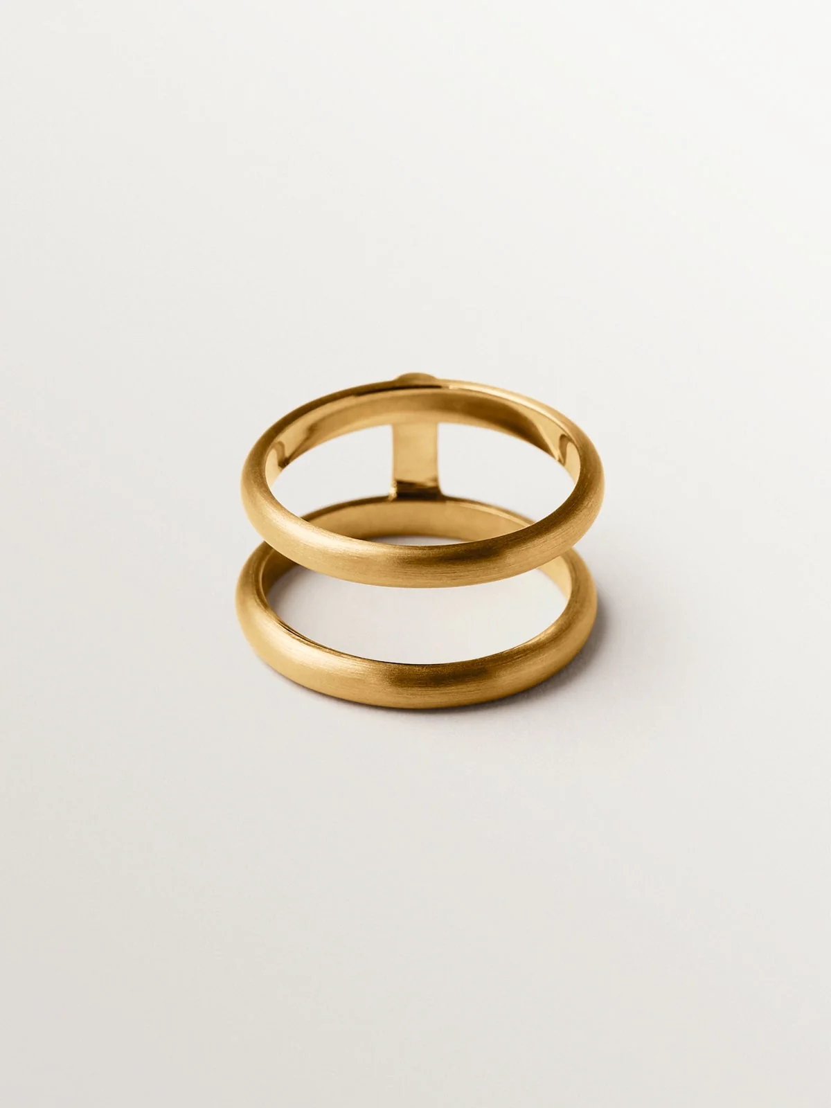 Anillo doble de plata 925 bañada en oro amarillo de 18K - Image 4