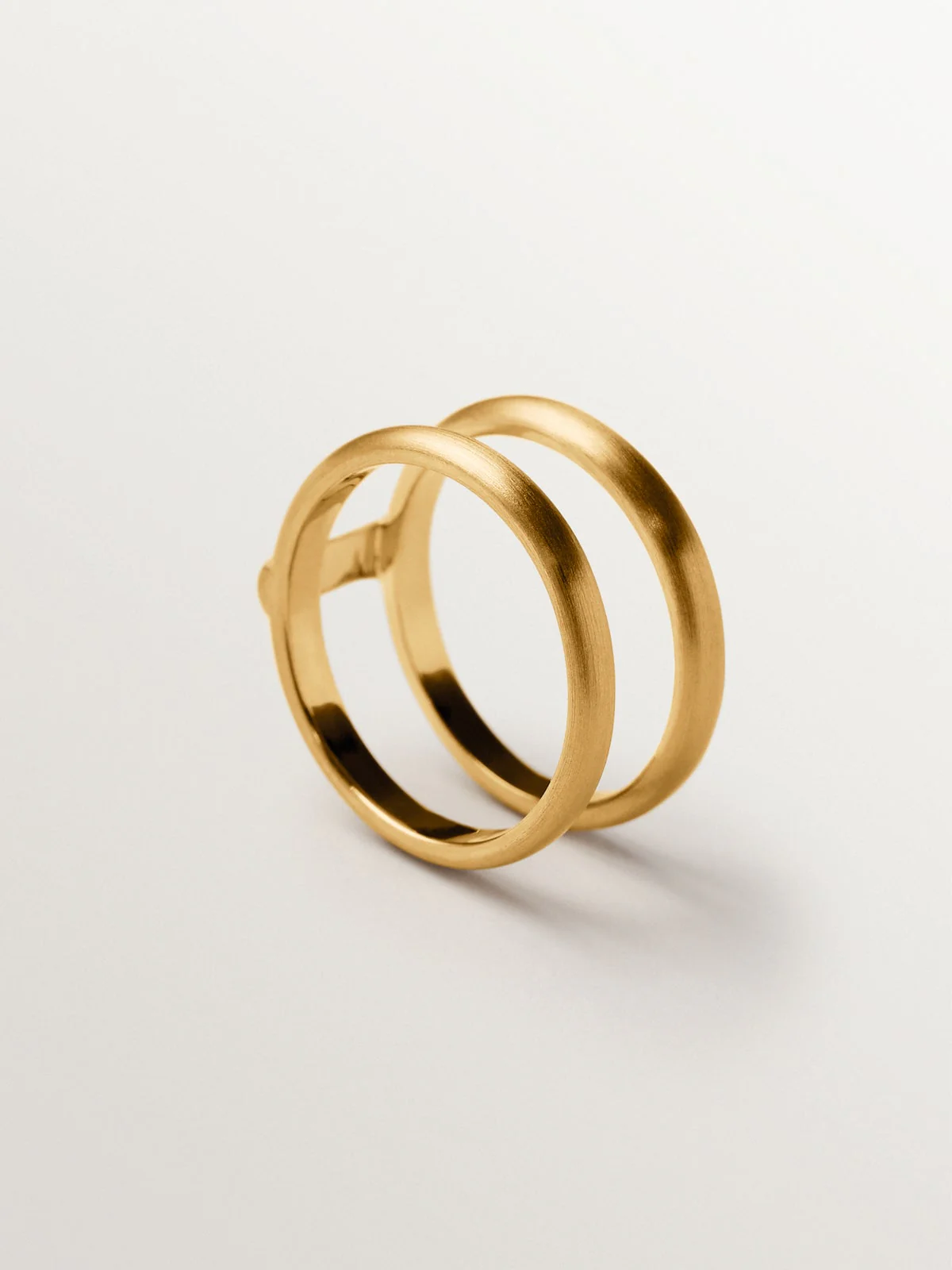 Anillo doble de plata 925 bañada en oro amarillo de 18K - Image 6