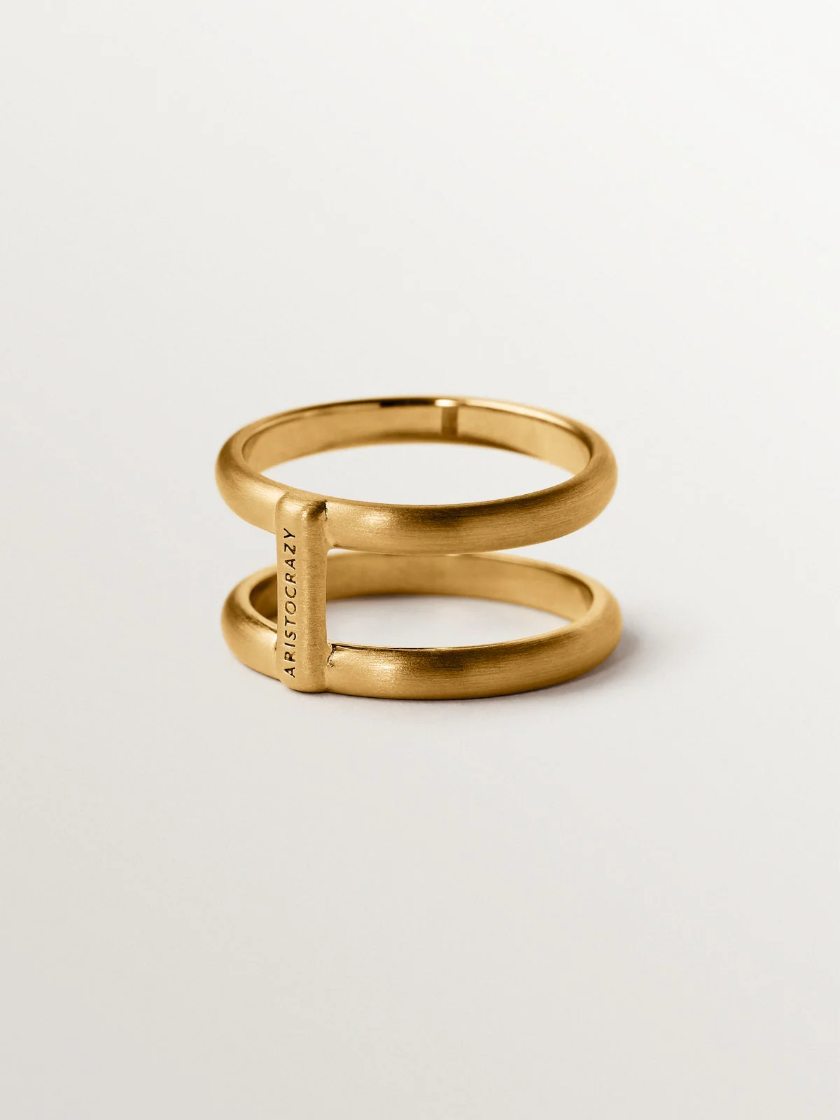 Anillo doble de plata 925 bañada en oro amarillo de 18K - Image 8