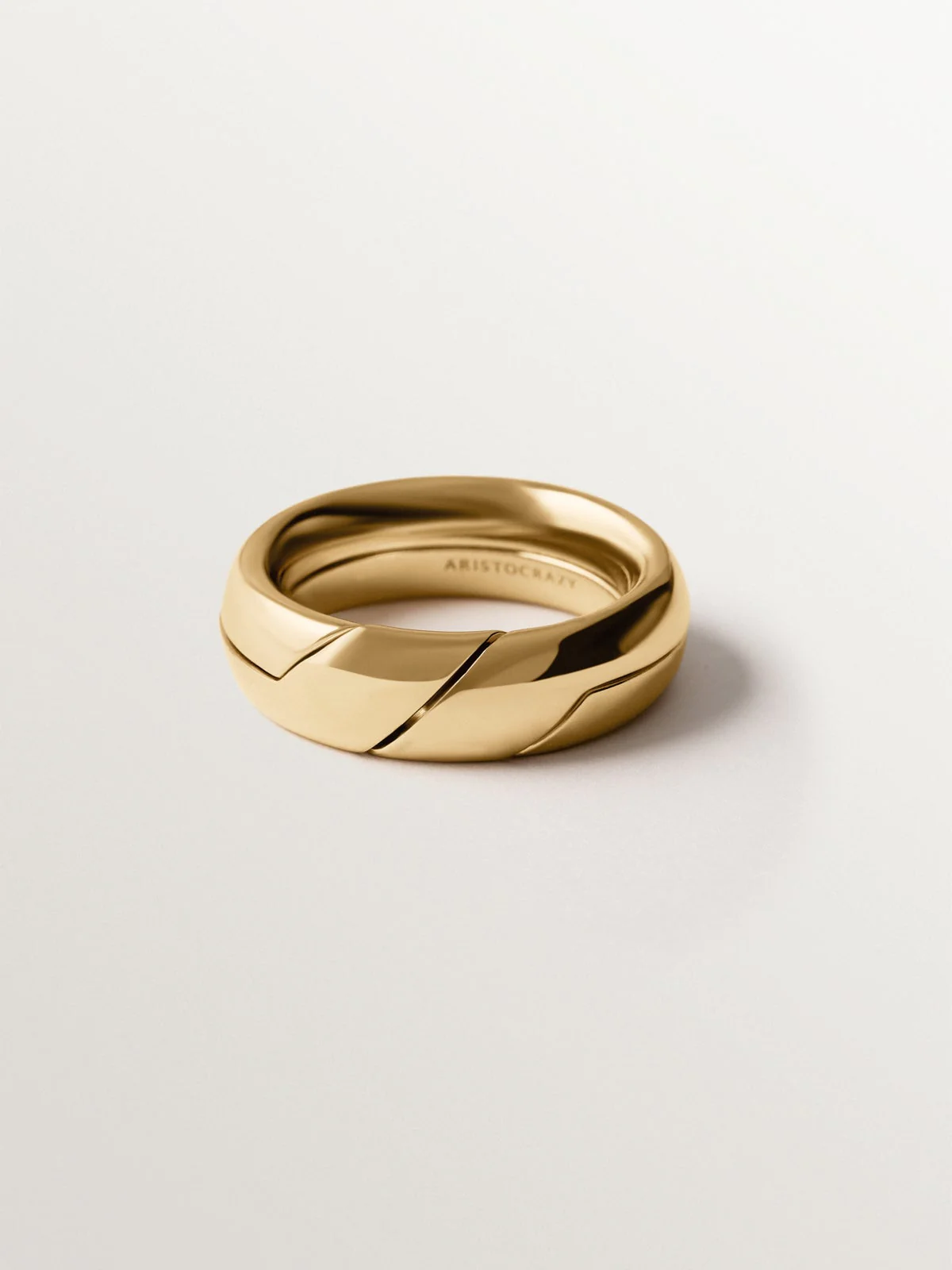 Anillo gimmel bañado en oro amarillo - Image 4
