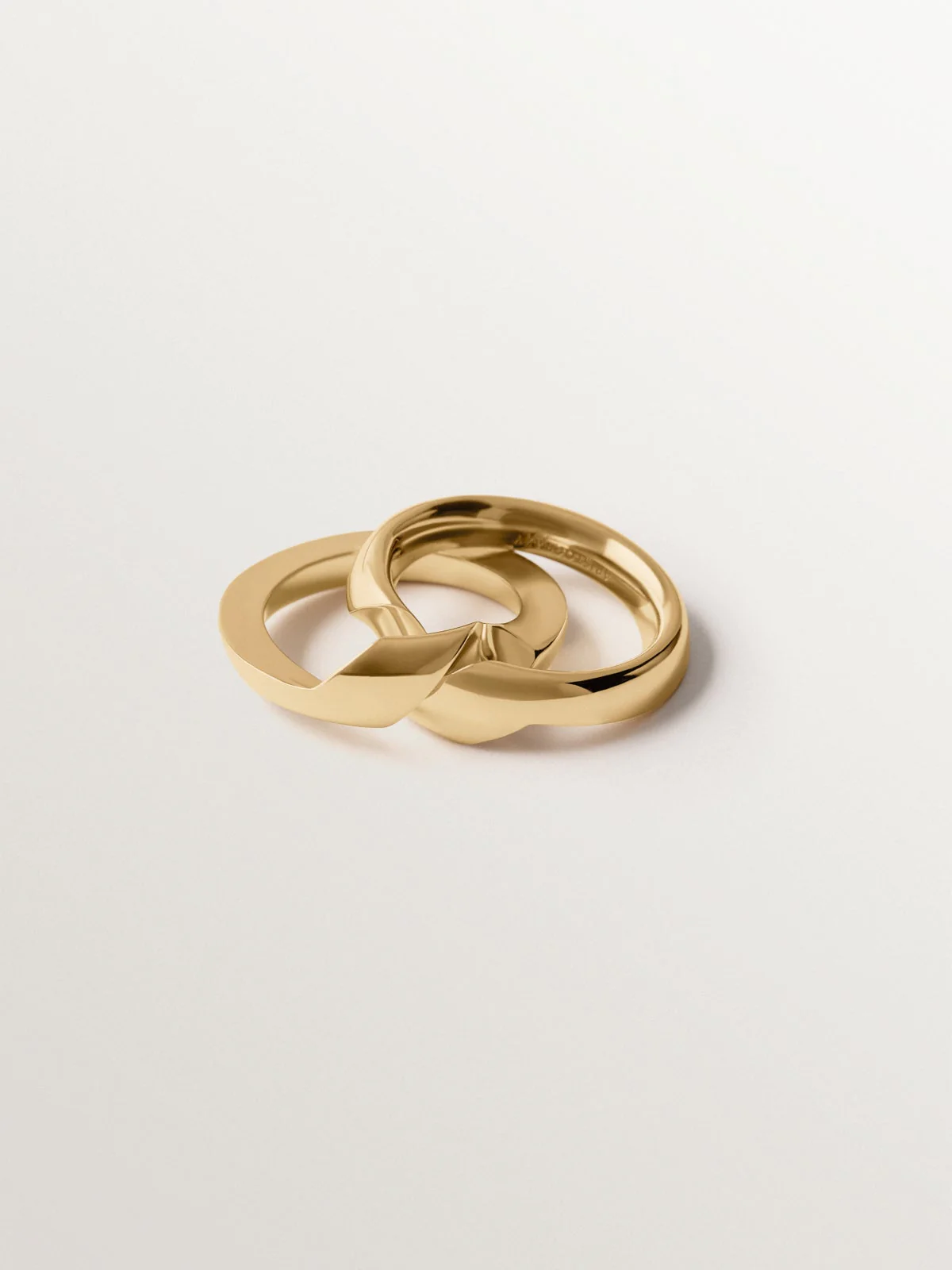 Anillo gimmel bañado en oro amarillo - Image 6