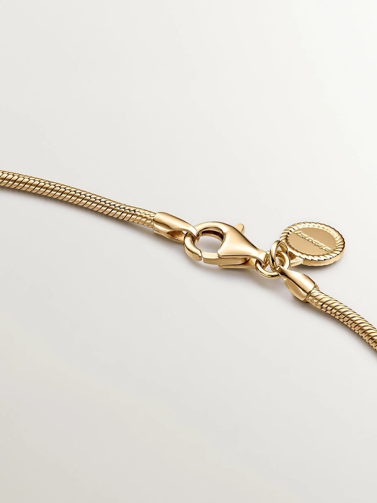 Cadena cola de ratón de plata 925 bañada en oro amarillo de 18K - Image 7