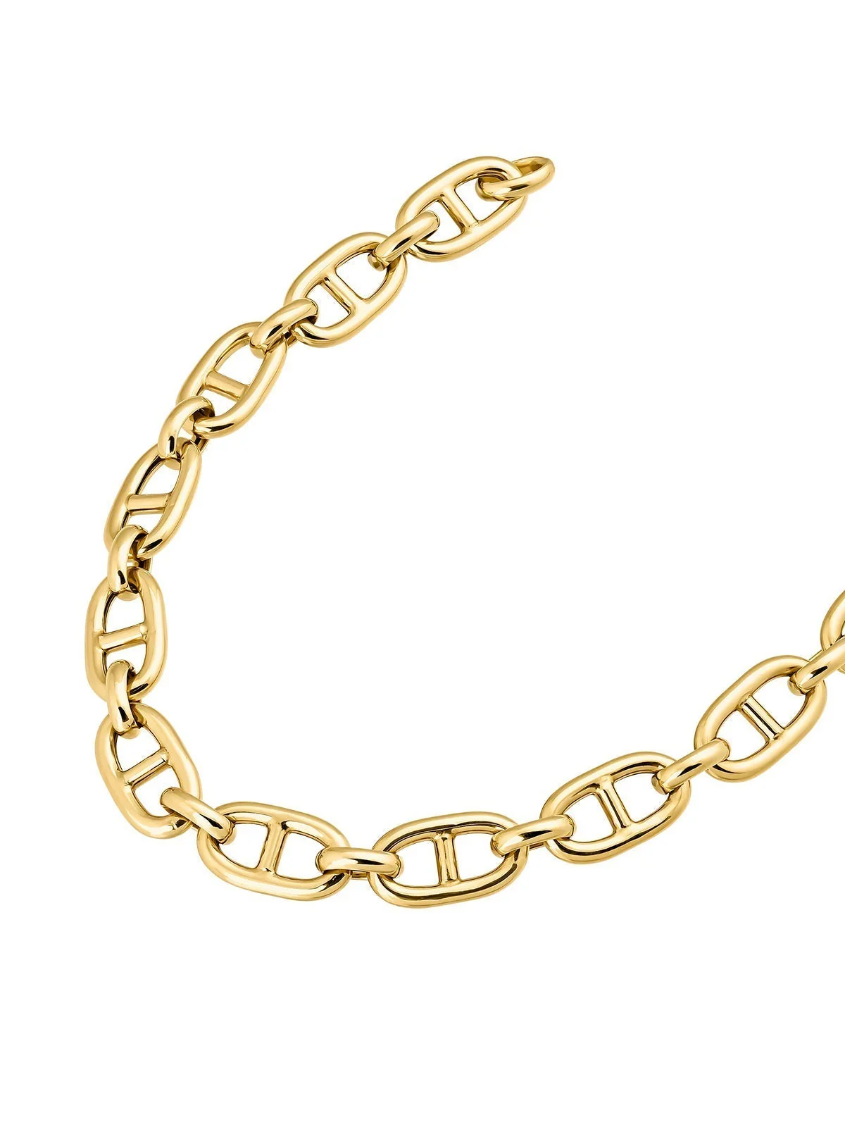 Cadena de eslabones calabrote 45 cm de plata 925 bañada en oro amarillo de 18K - Image 8