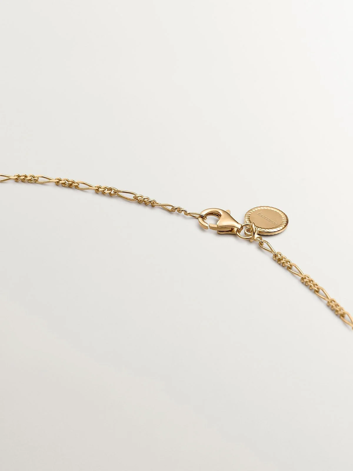 Cadena de plata 925 bañada en oro amarillo de 18K con eslabones fígaro - Image 3