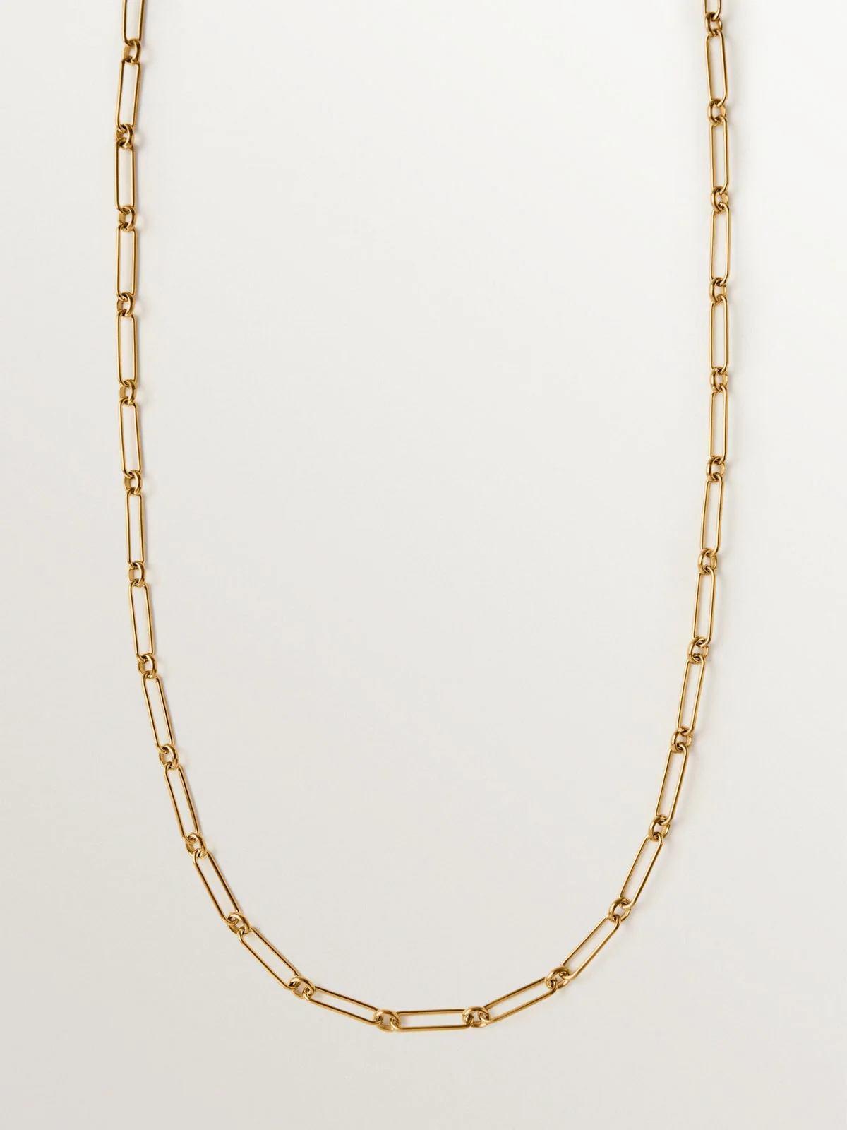 Cadena longitud media de plata 925 bañada en oro de 18K