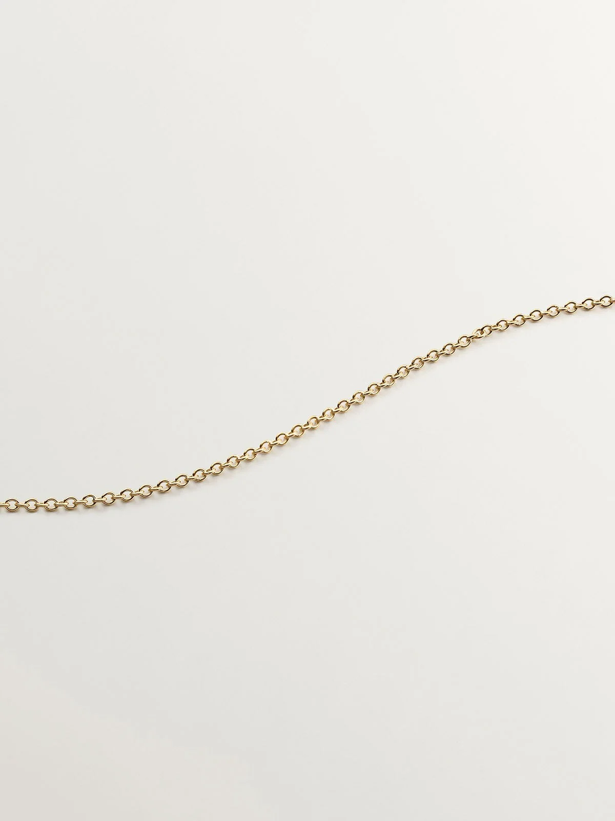 Cadena sencilla ajustable de plata 925 bañada en oro amarillo de 18 K - Image 3