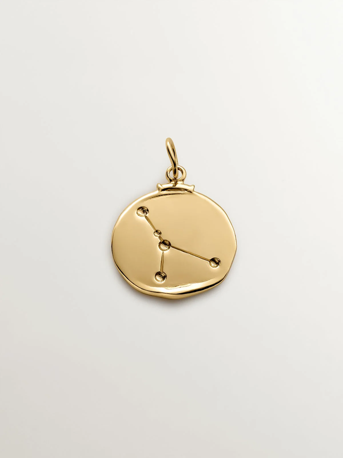 Charm Cáncer de plata 925 bañada en oro amarillo de 18K - Image 3