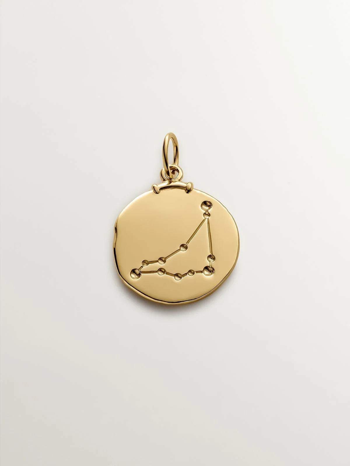 Charm Capricornio de plata 925 bañada en oro amarillo de 18K - Image 3