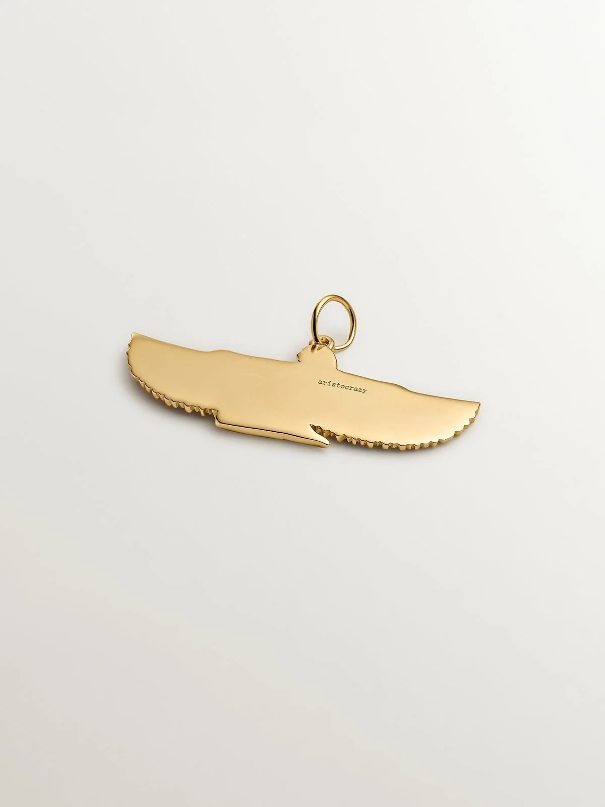 Charm de plata 925 bañada en oro amarillo de 18K con diosa alada - Image 3