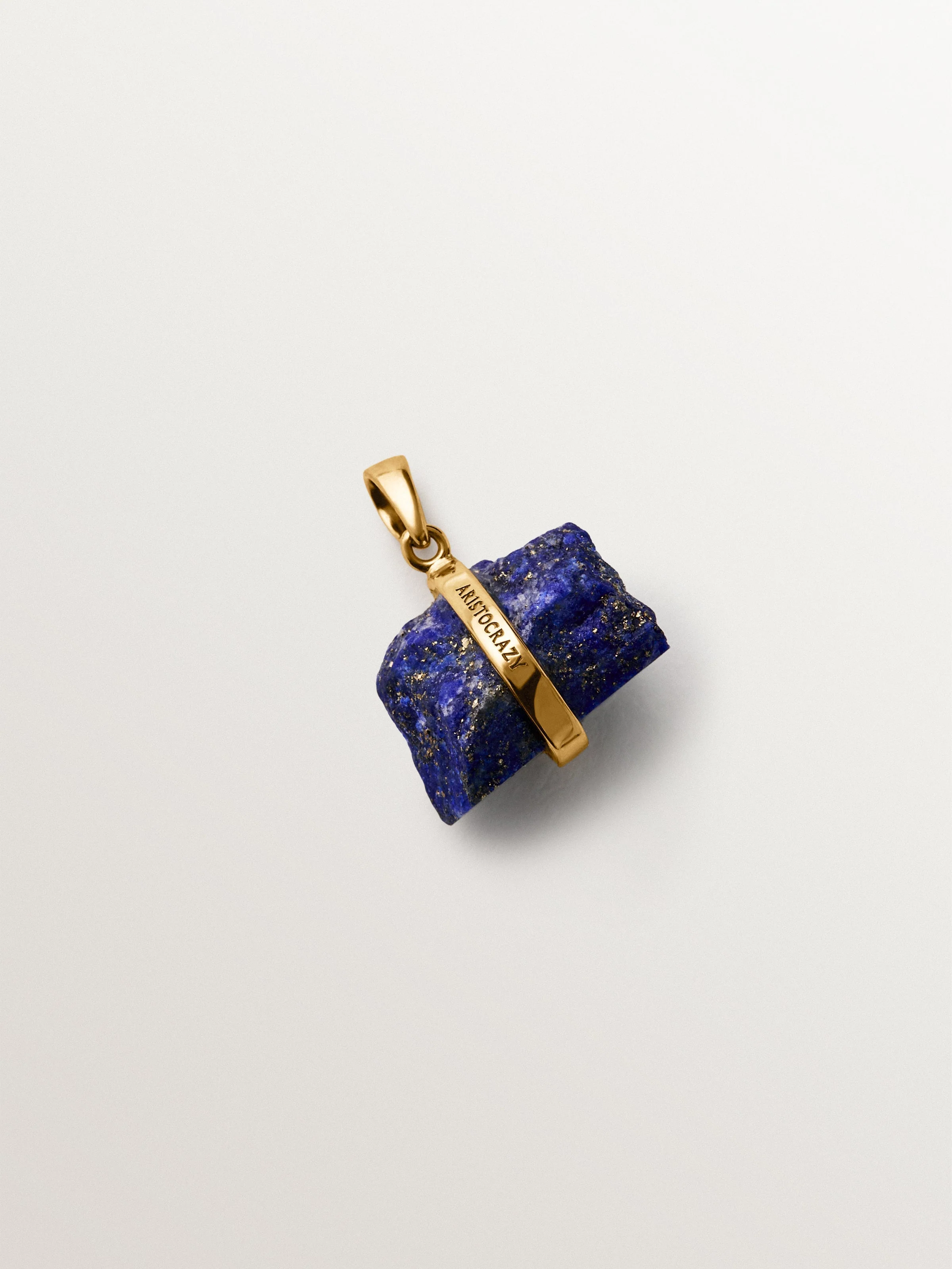Charm de plata 925 bañada en oro amarillo de 18K con lapislázuli - Image 3