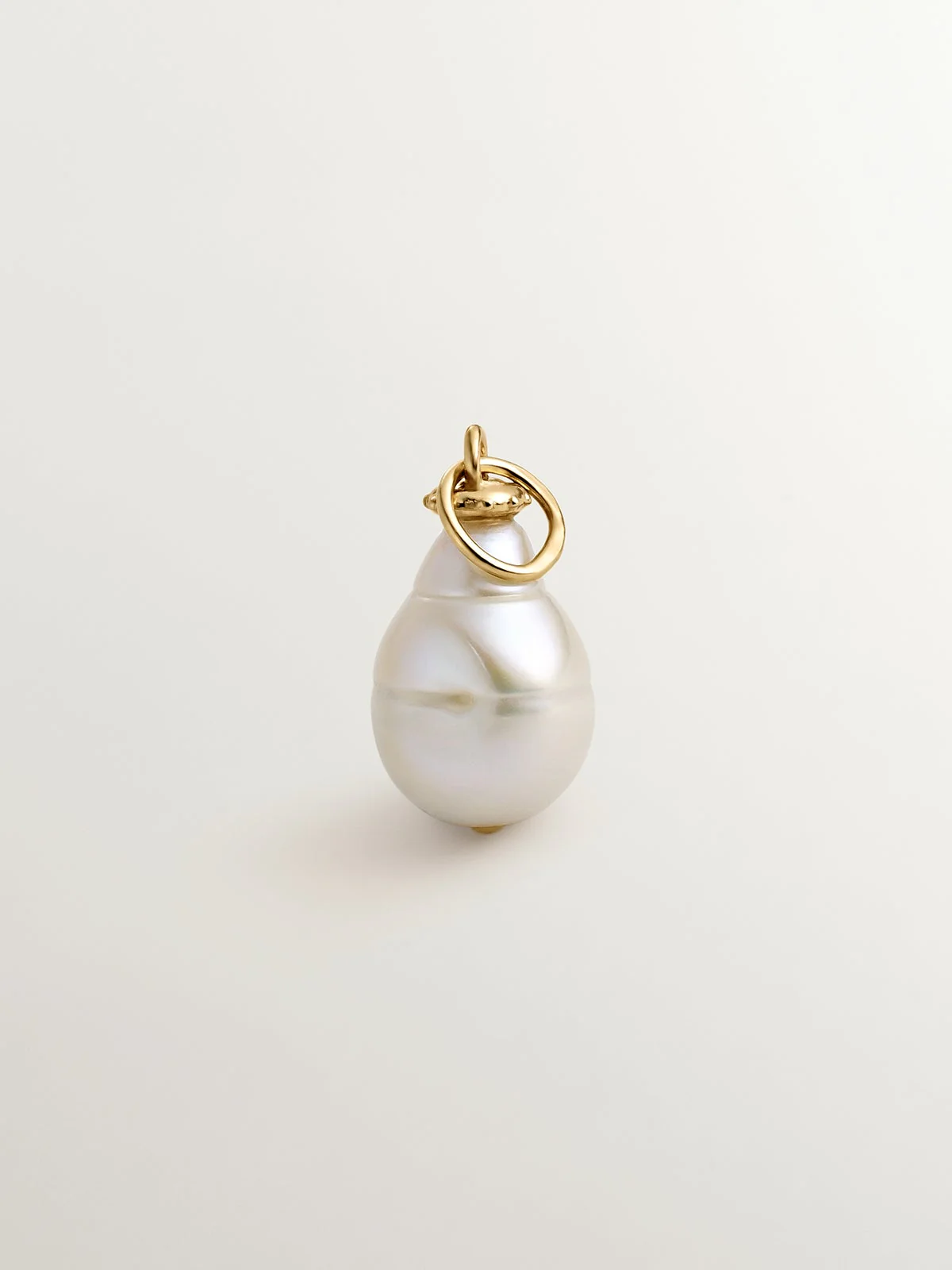 Charm de plata 925 bañada en oro amarillo de 18K con perla - Image 3