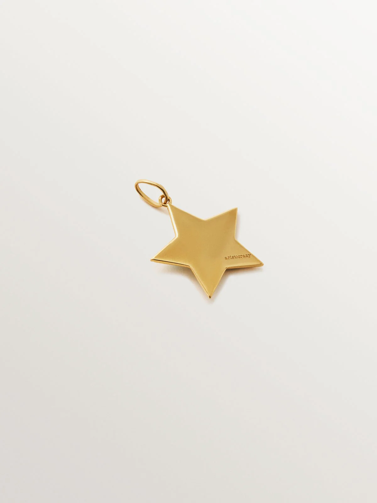 Charm de plata 925 bañada en oro amarillo de 18K y esmalte turquesa con forma de estrella - Image 3