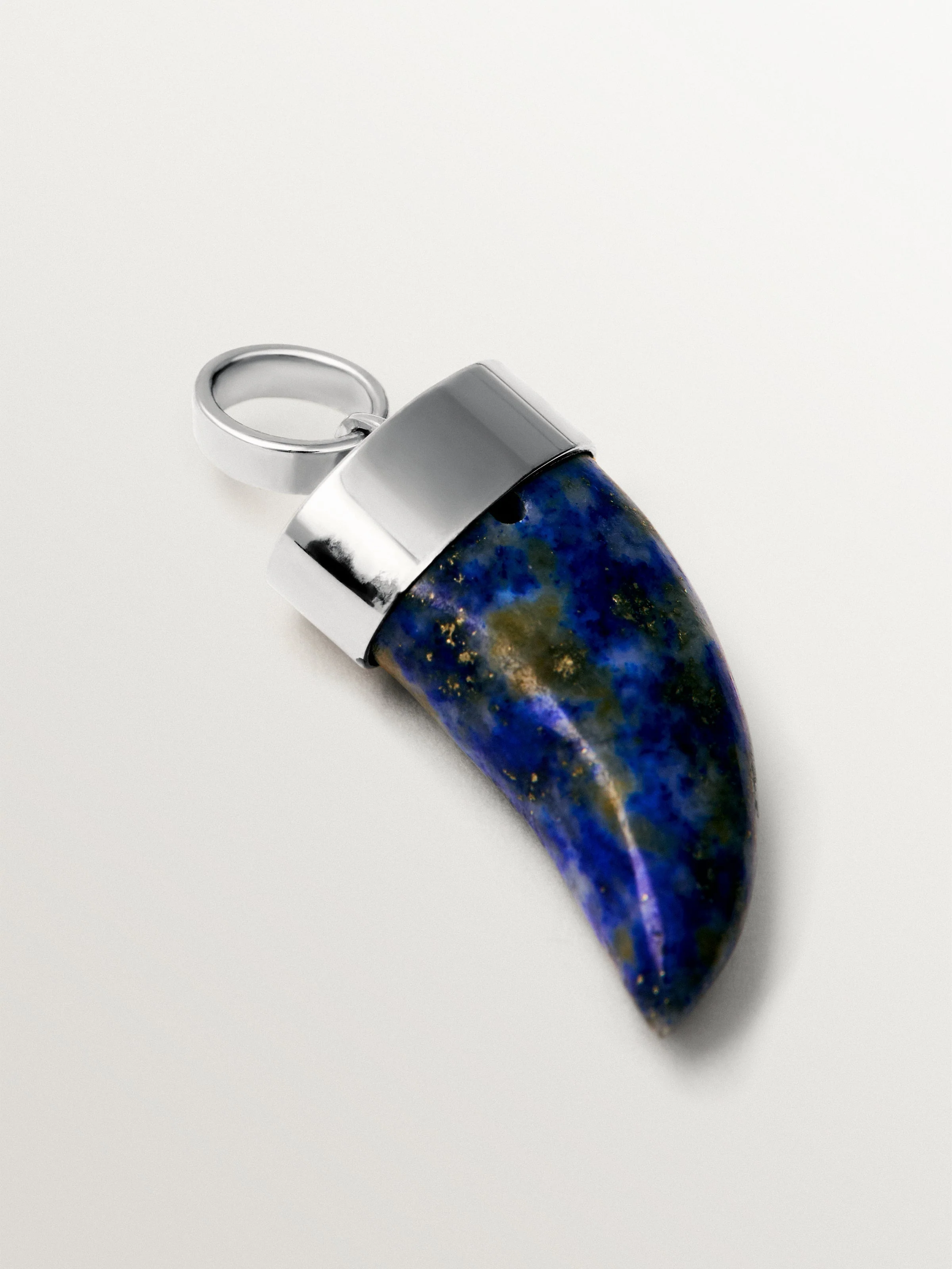 Charm de plata 925 con lapislázuli en forma de colmillo - Image 3