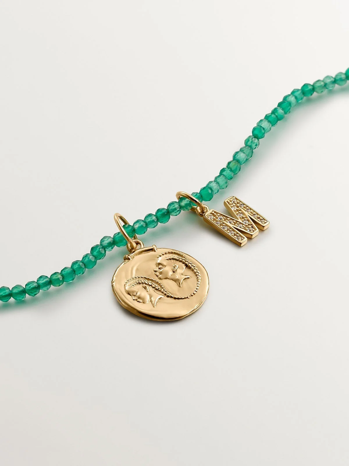 Charm Géminis de plata 925 bañada en oro amarillo de 18K - Image 5