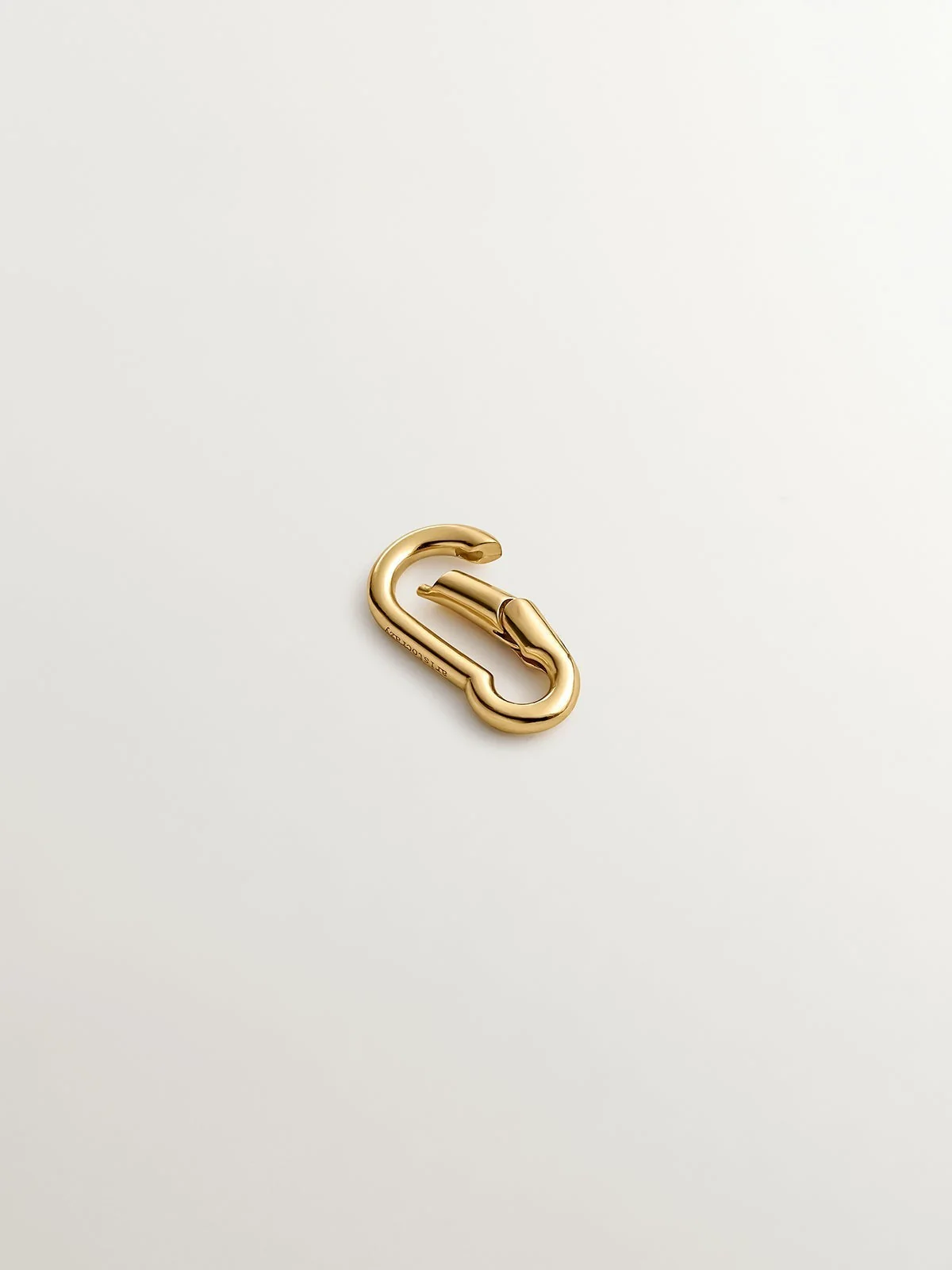 Charm mosquetón de plata 925 bañada en oro amarillo de 18K - Image 3