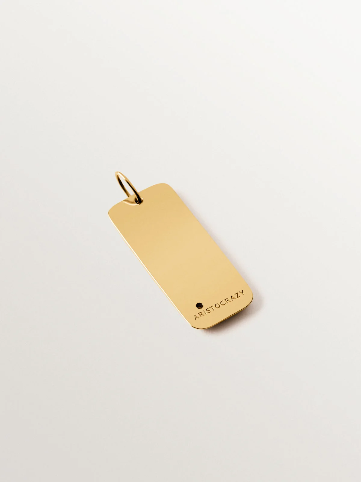 Charm personalizable de plata 925 bañada en oro amarillo de 18K con circon - Image 4