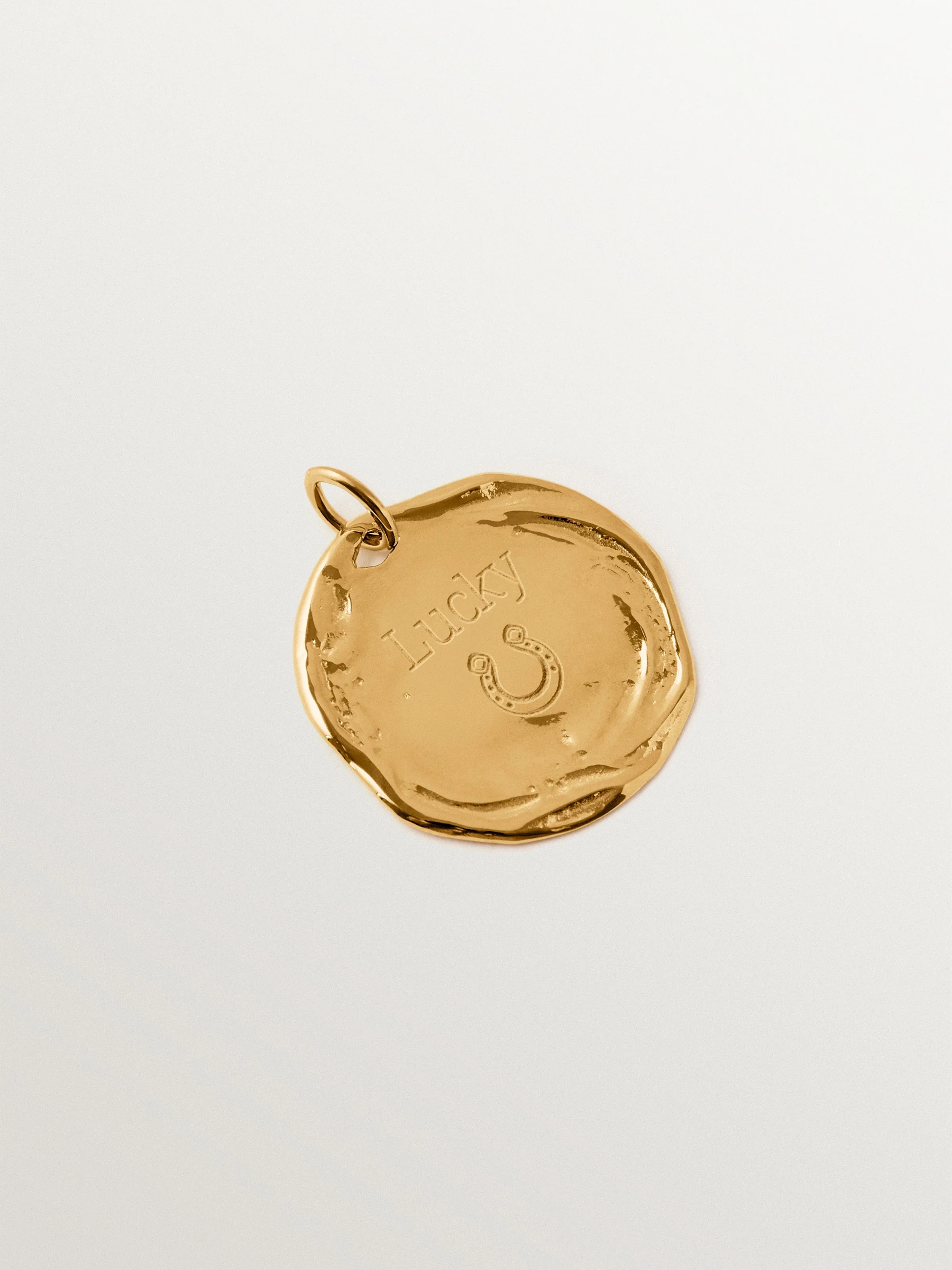 Charm personalizable grande de plata 925 bañada en oro amarillo de 18K - Image 6