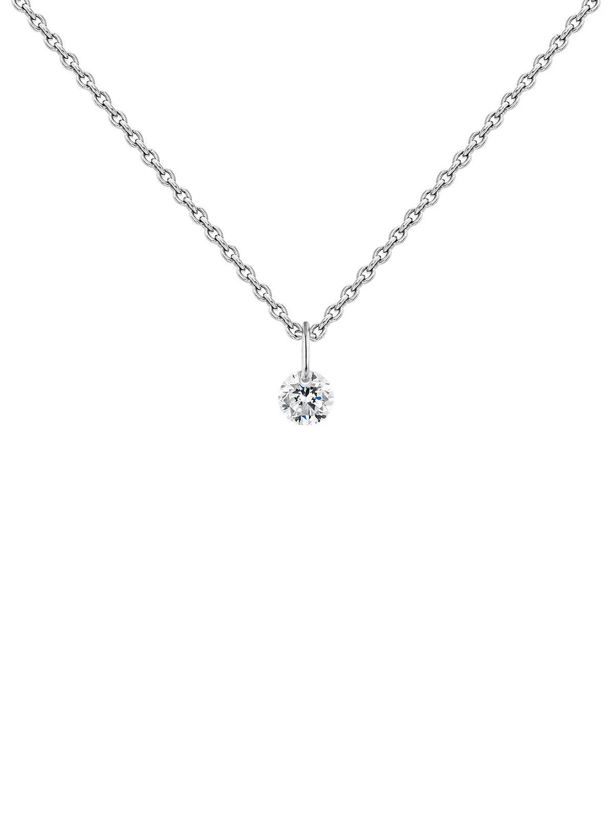 Colgante de oro blanco de 18K con diamante - Image 3