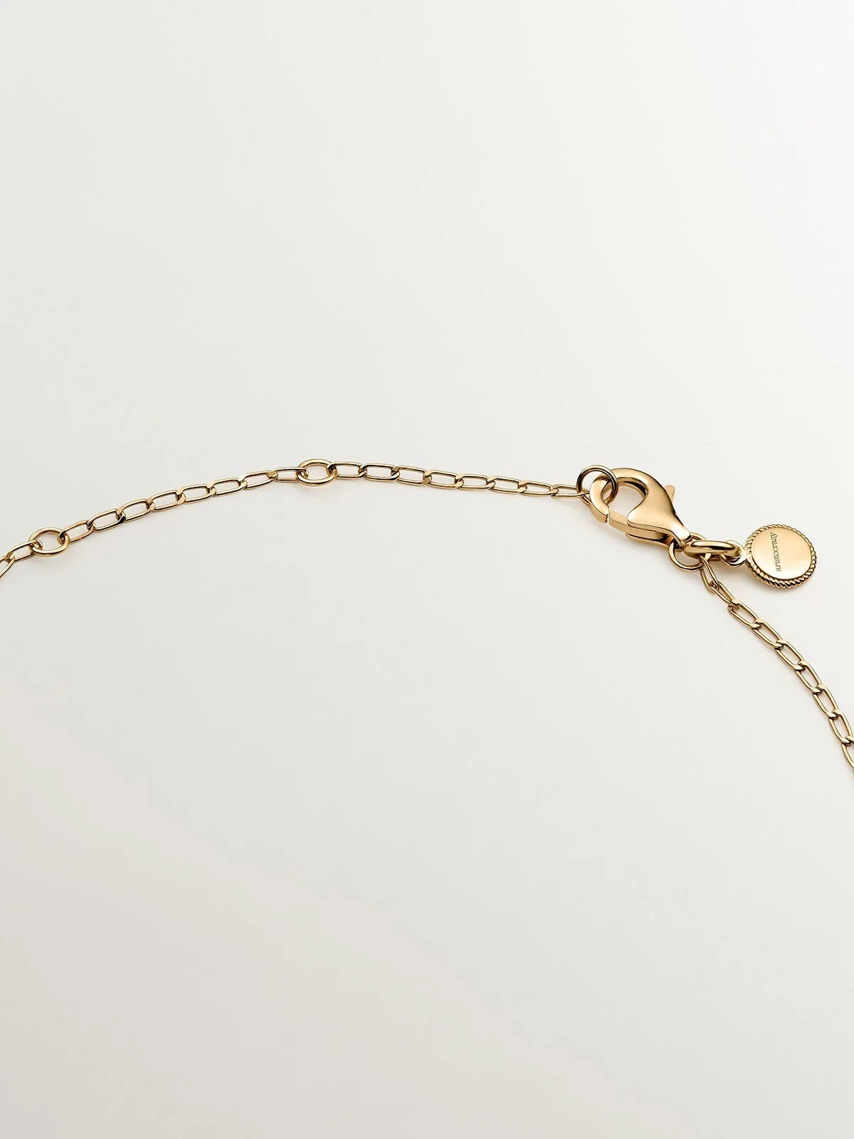 Colgante de plata 925 bañada en oro amarillo de 18K con cruz y topacio blanco - Image 7