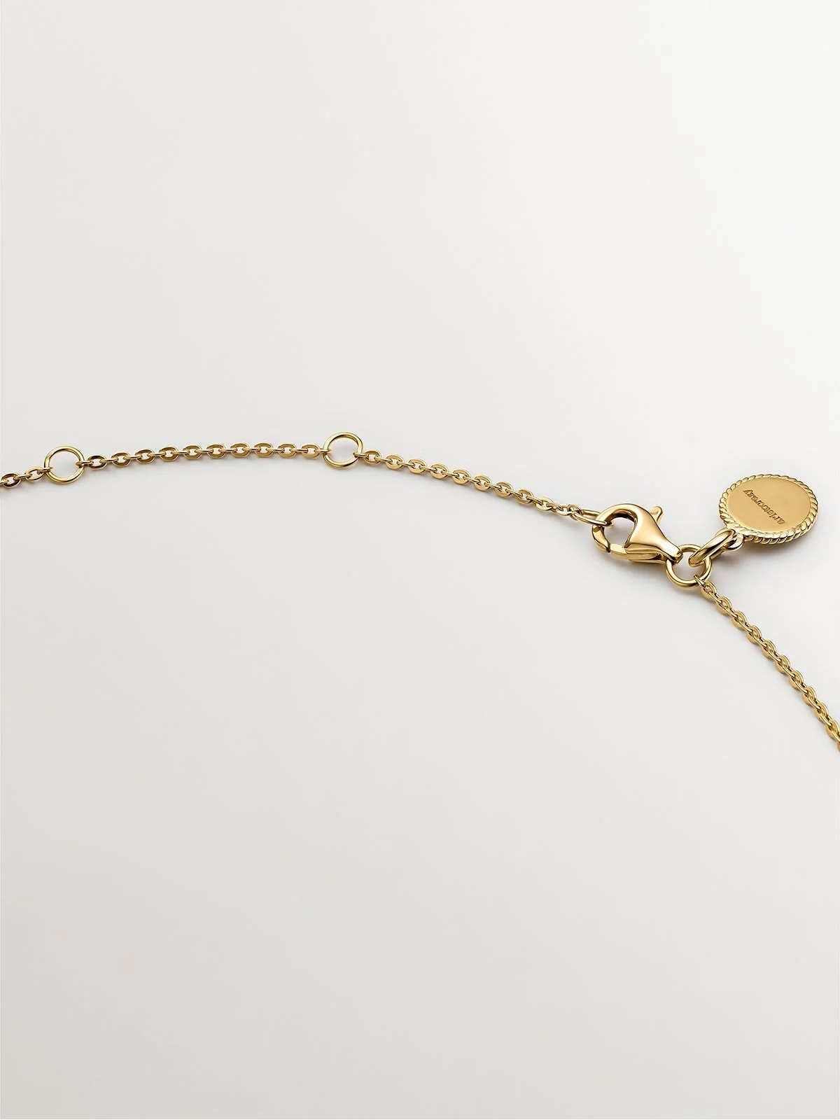 Colgante de plata 925 bañada en oro amarillo de 18K con cuarzo blanco - Image 7