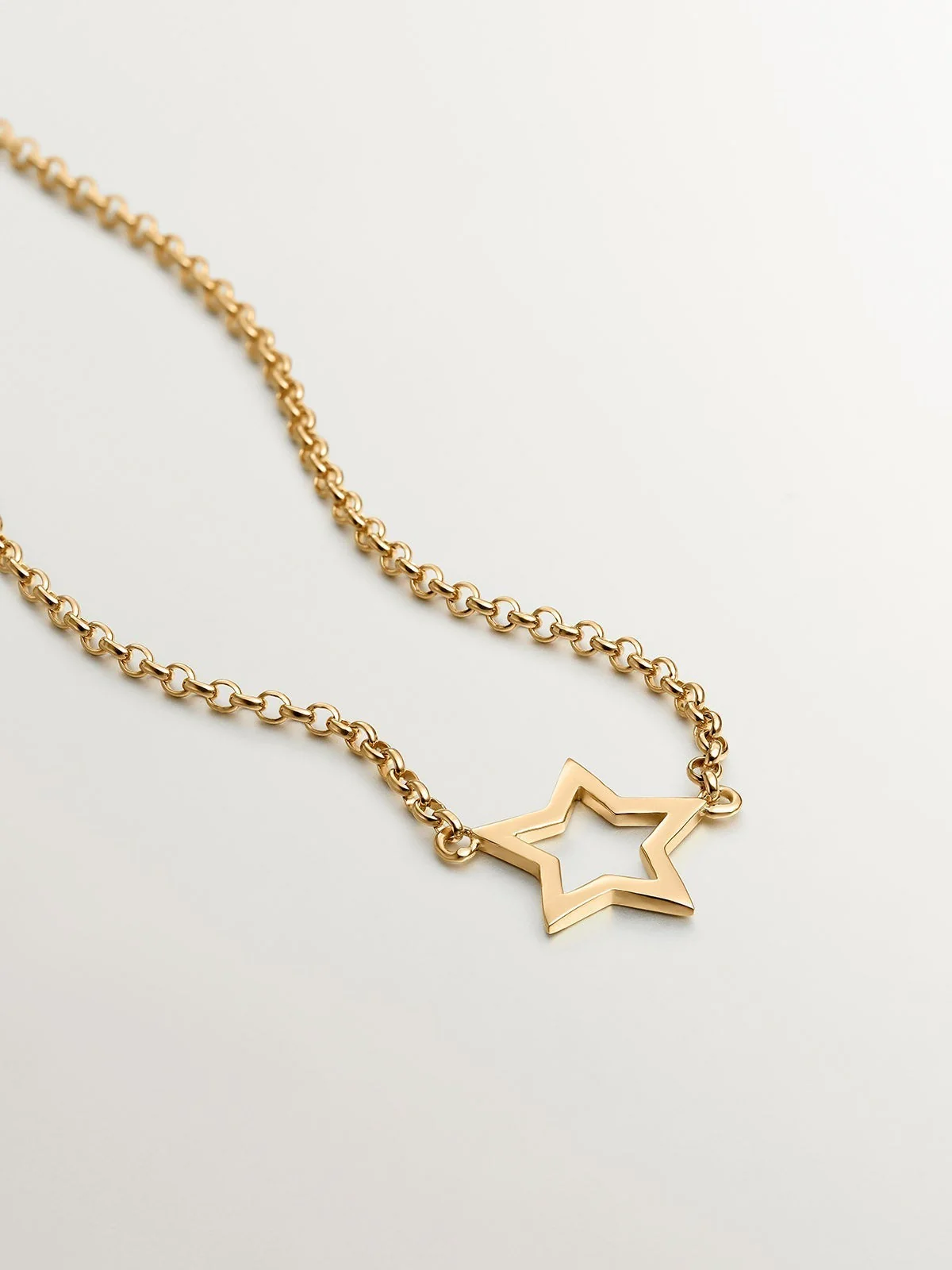 Colgante de plata 925 bañada en oro amarillo de 18K con estrella - Image 5