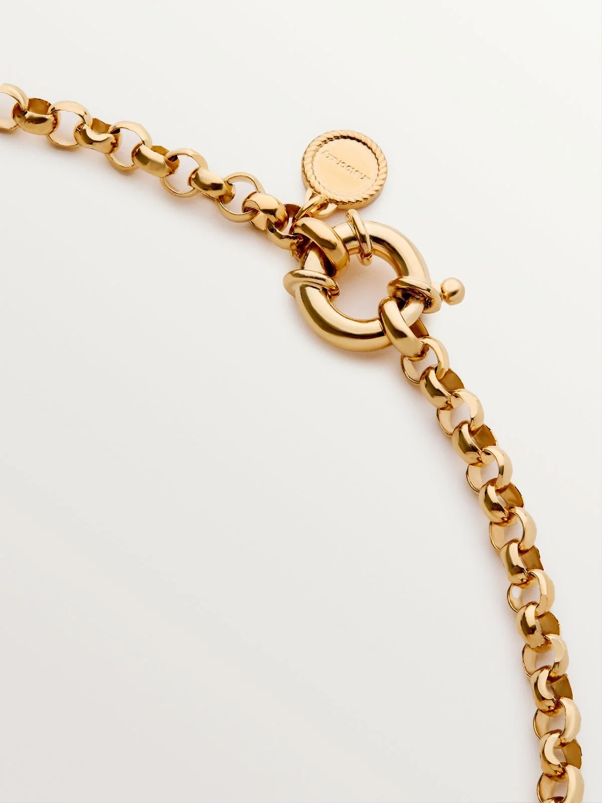 Colgante de plata 925 bañada en oro amarillo de 18K con textura - Image 8