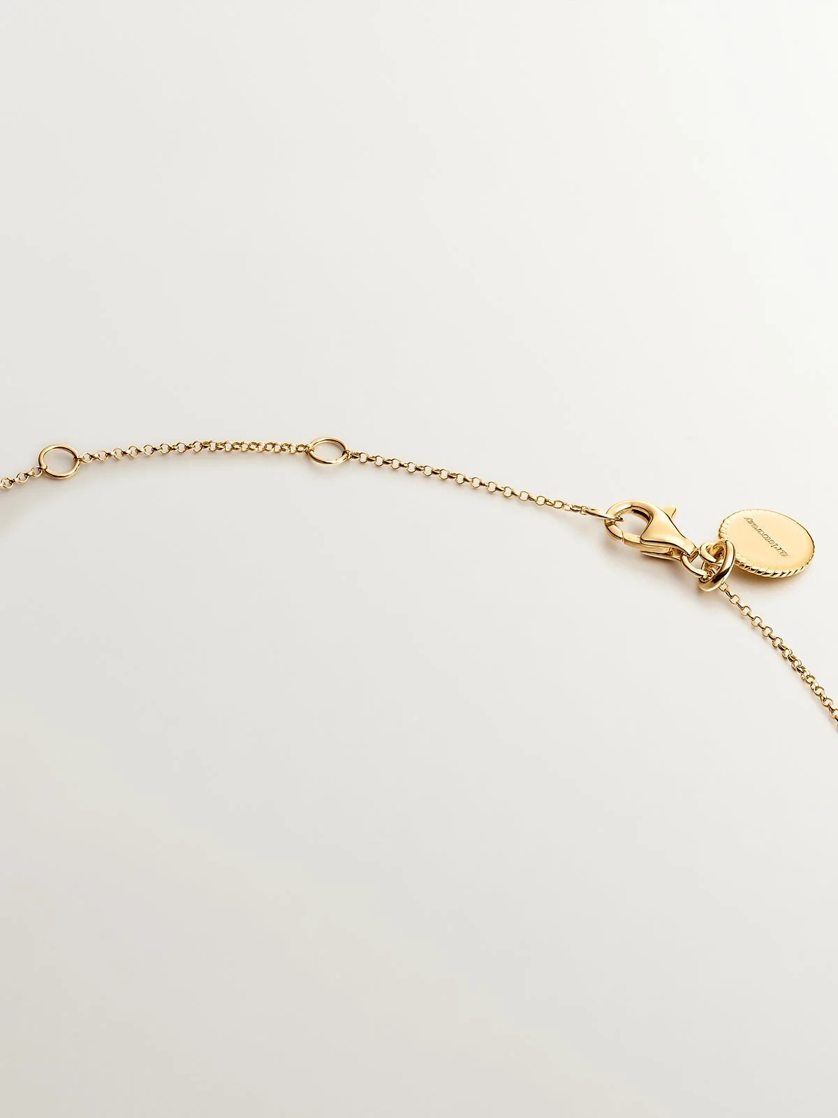 Colgante de plata 925 bañada en oro amarillo de 18K con topacio azul sky - Image 7