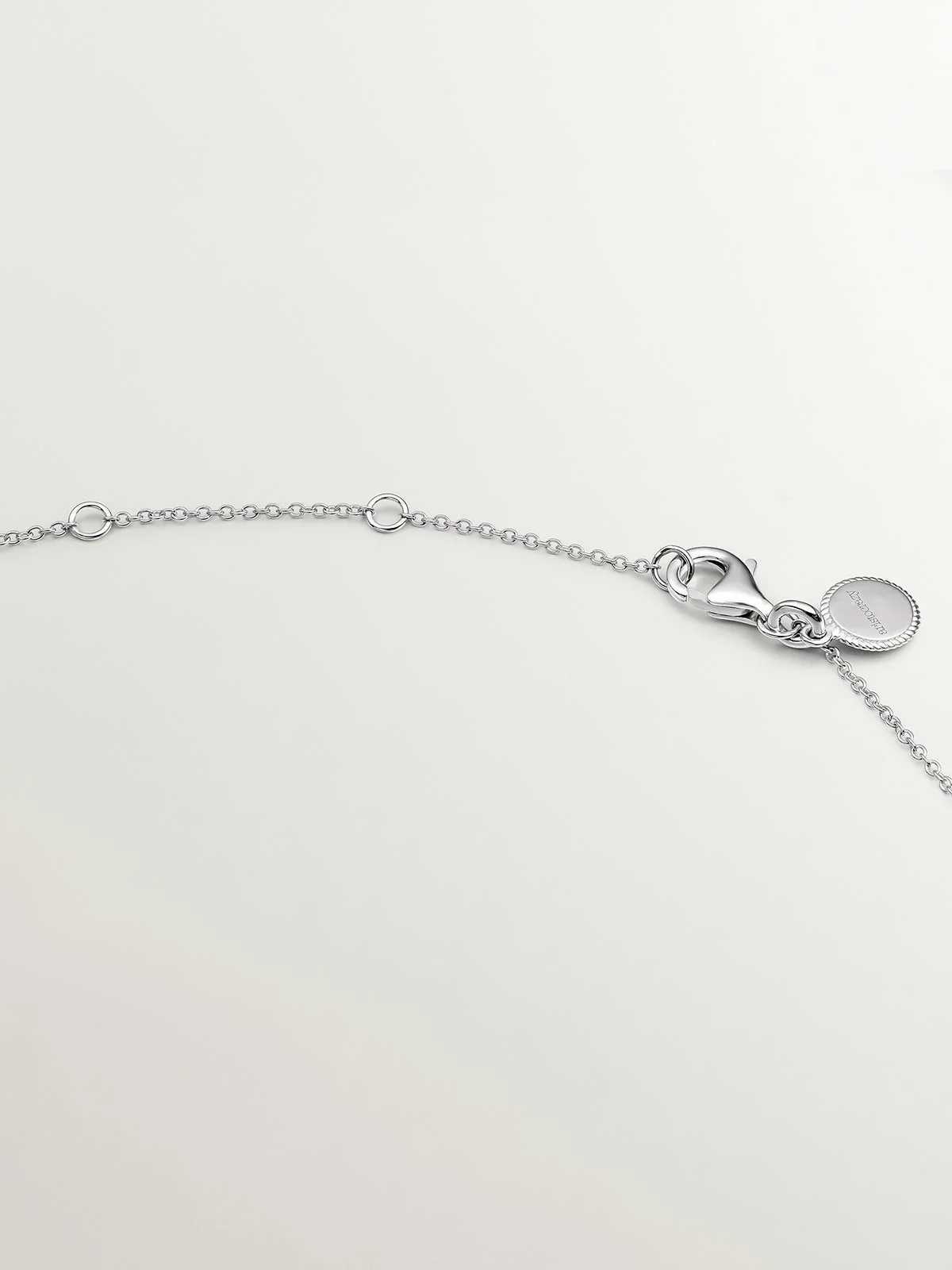 Colgante de plata 925 con círculo de espinelas negras - Image 7
