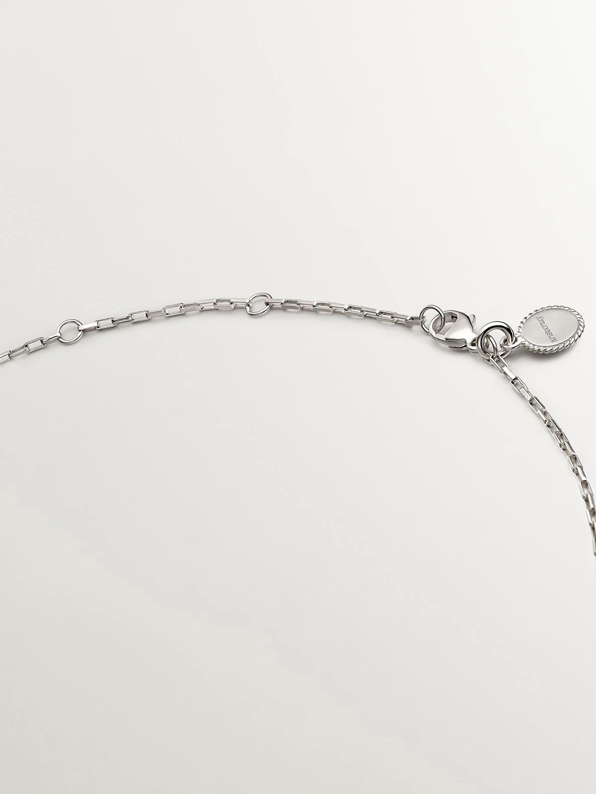 Colgante de plata 925 con círculo de topacios blancos - Image 7