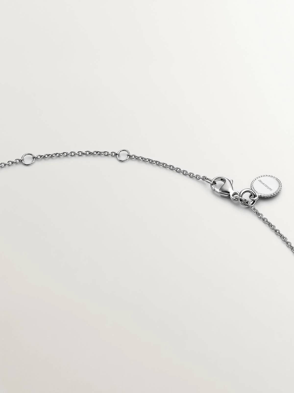 Colgante de plata 925 con círculos y topacios blancos - Image 7