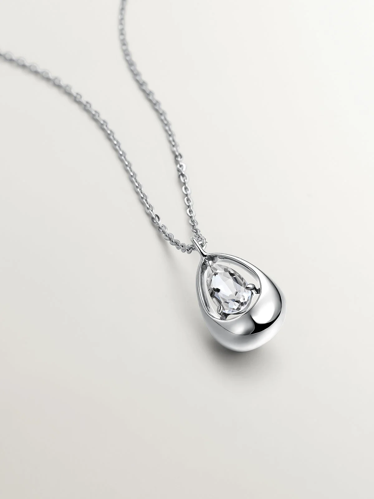 Colgante de plata 925 con cuarzo blanco - Image 3