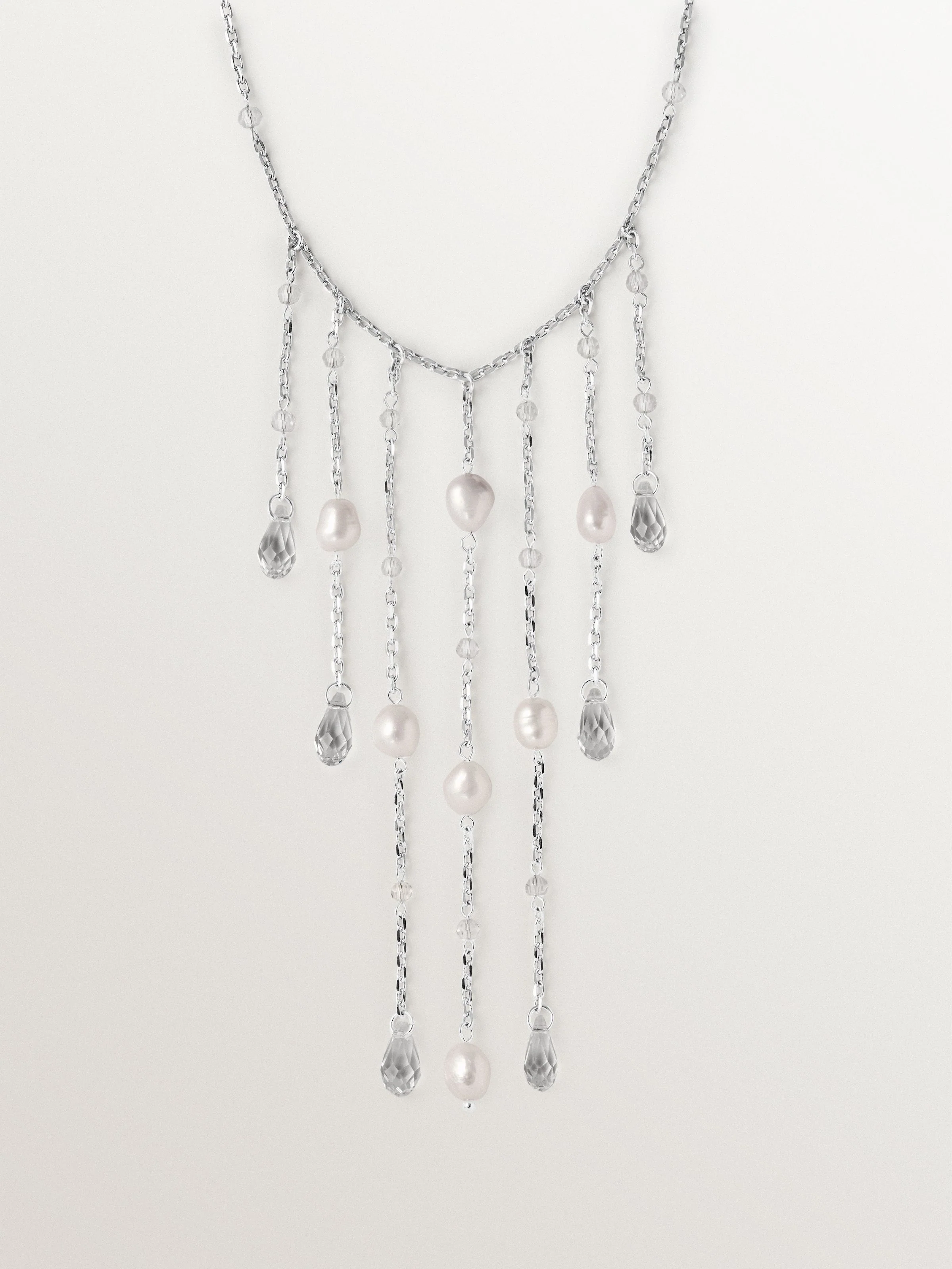 Collar con perlas barrocas y cristales