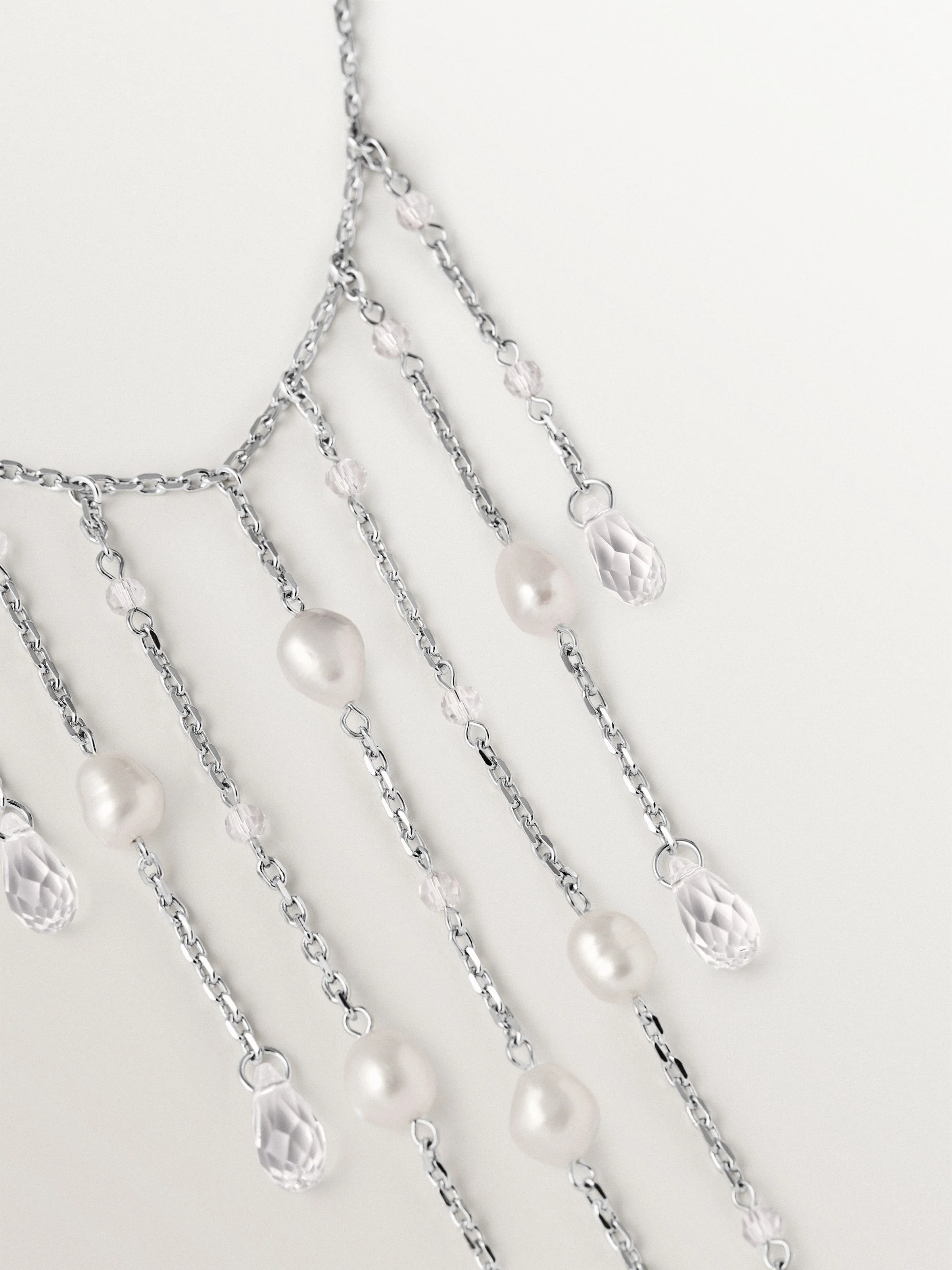 Collar con perlas barrocas y cristales - Image 5